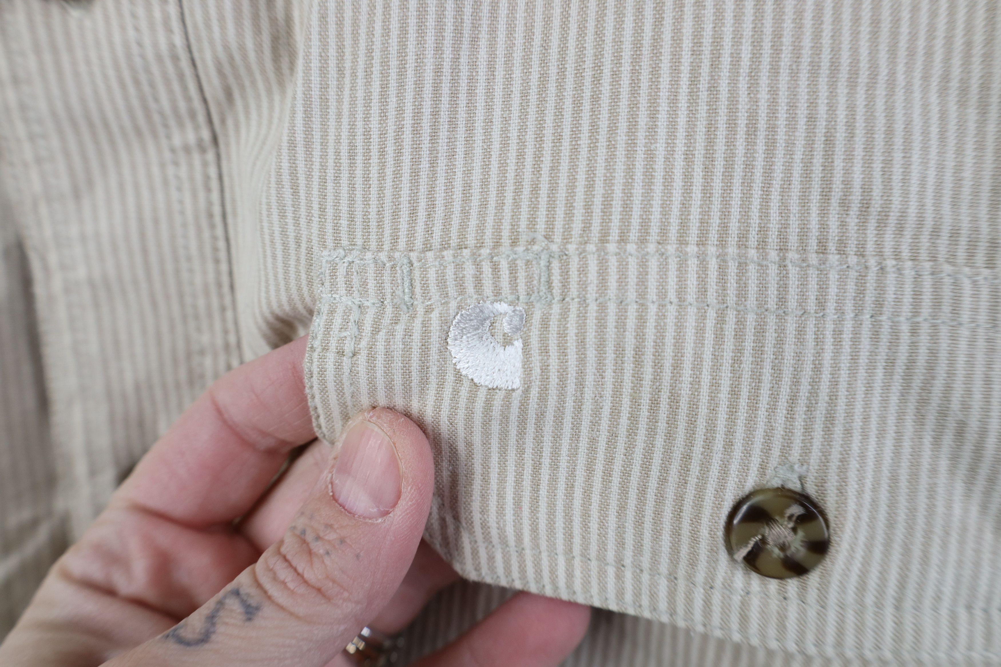 Carhartt Vintage Carhartt Striped Short Sleeve Button Down Shirt Size US L / EU 52-54 / 3 - 4 Thumbnail