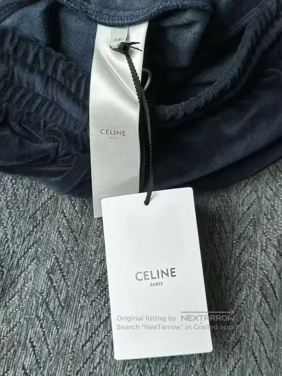 Celine CELINE size XS Blue Velvet Trousers| Size US 27 - 4 Thumbnail