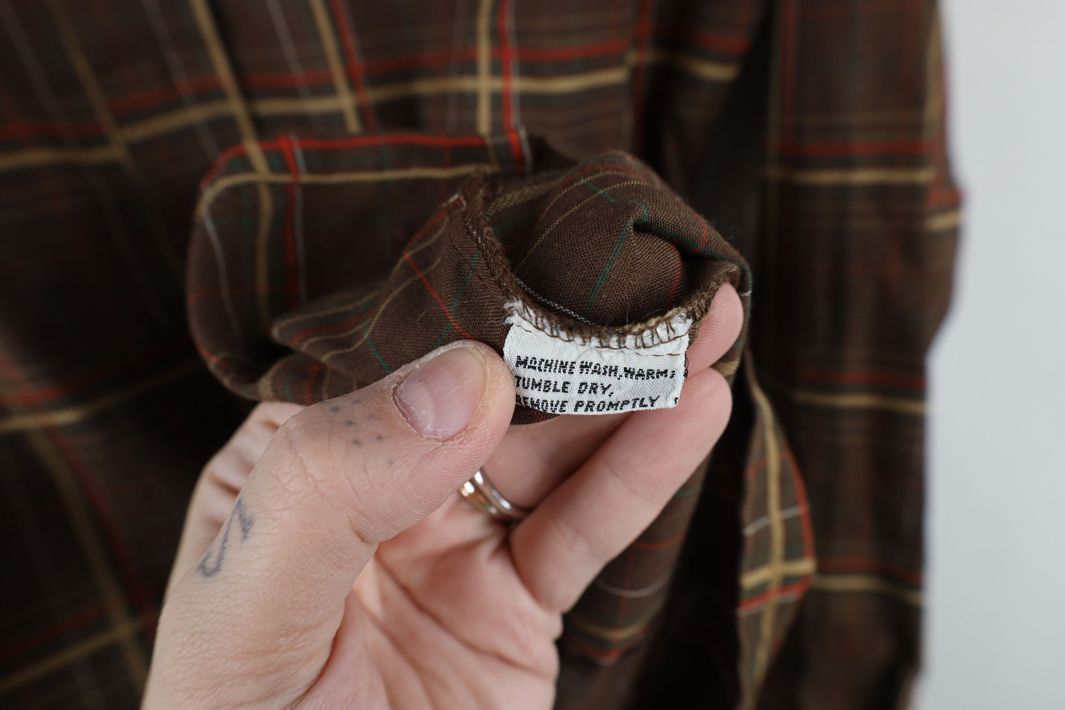 Vintage Vintage 60s 70s Streetwear Collared Button Shirt Plaid Size US S / EU 44-46 / 1 - 8 Thumbnail