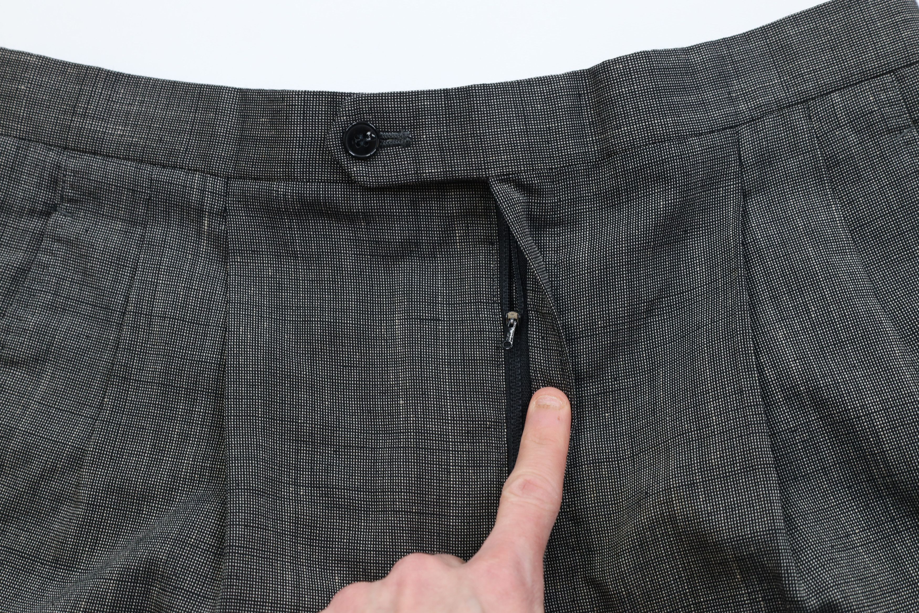 Vintage Vintage 60s Rockabilly Wool Blend Knit Wide Leg Chino Pants Size US 32 / EU 48 - 8 Thumbnail