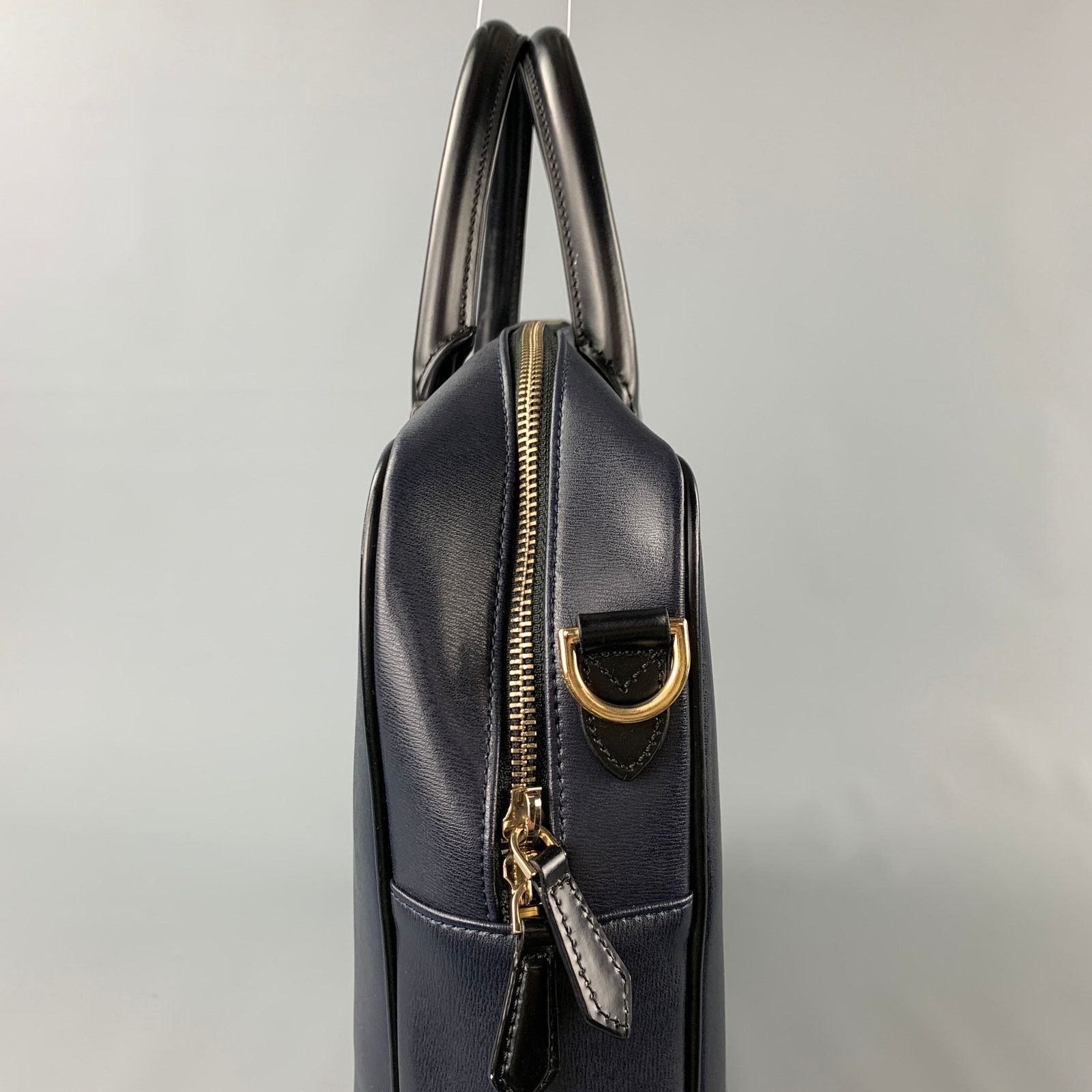 Paul Smith PAUL SMITH Navy & Black Leather Shoulder Strap Briefcase Bag Size ONE SIZE - 5 Thumbnail