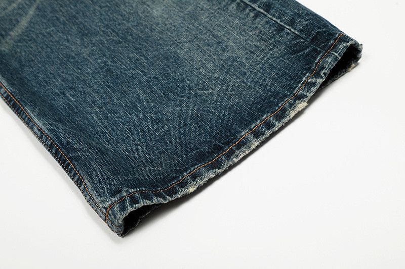 Vintage Retro washed distressed ripped jeans for men Size US 32 / EU 48 - 6 Thumbnail