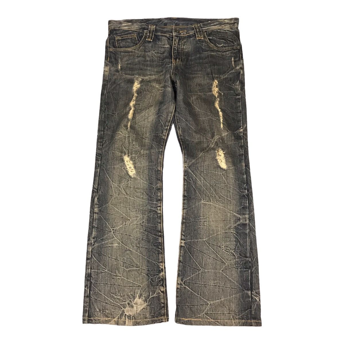 Japanese Brand × Le Grande Bleu (L.G.B.) DISTRESSED STYLE FLARE JENAS SEMANTICDESIGN BOOT CUT PANTS Size US 33 - 1 Thumbnail