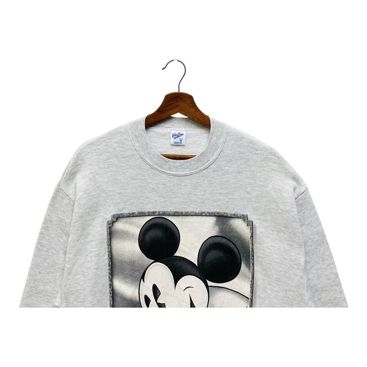 Mickey Mouse Vintage 90s Velva Sheen Mickey Mouse Sweatshirt Grey Adult M Size M / US 6-8 / IT 42-44 - 2 Thumbnail