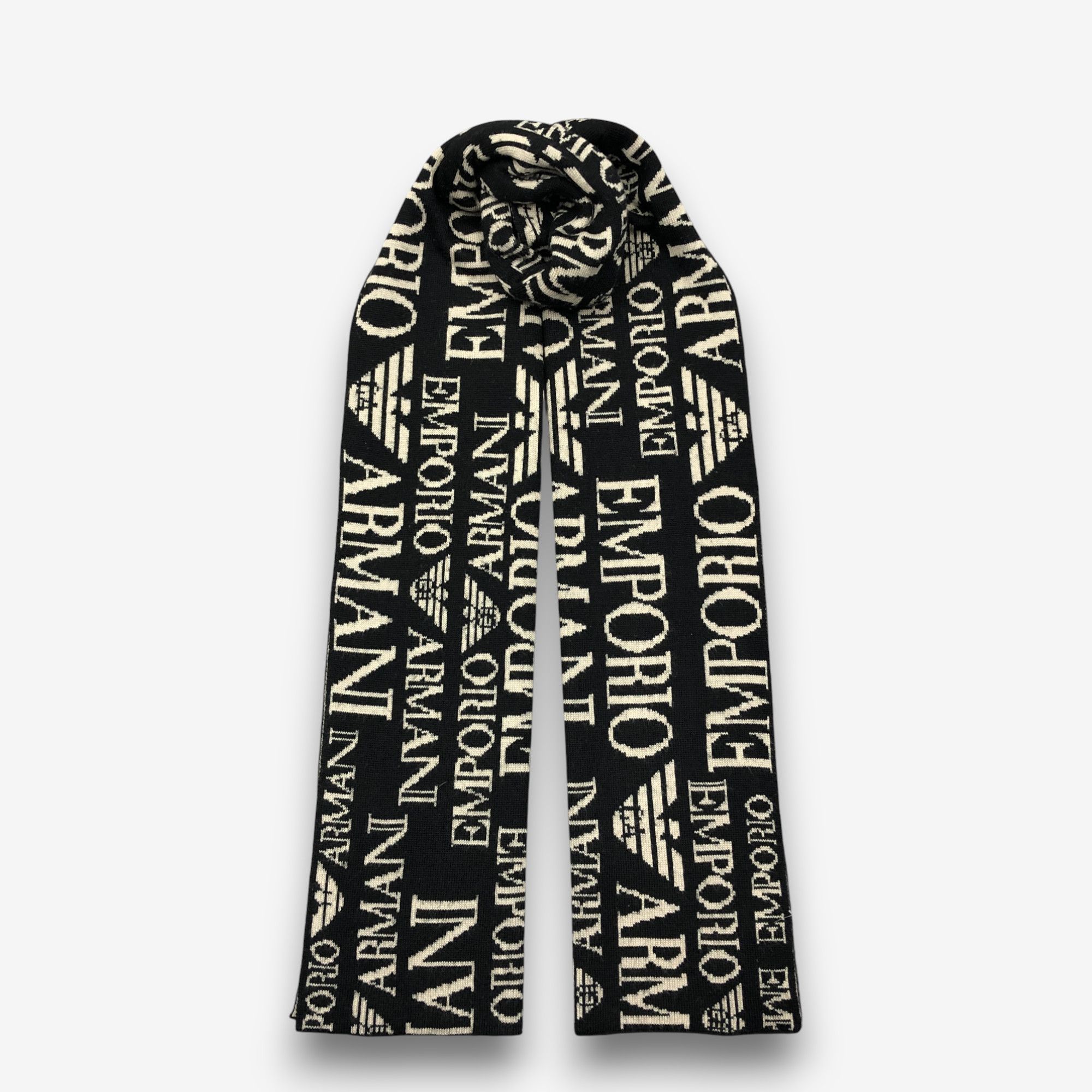 Vintage Emporio Armani Scarf Muffler Wool Cashmere Scarves