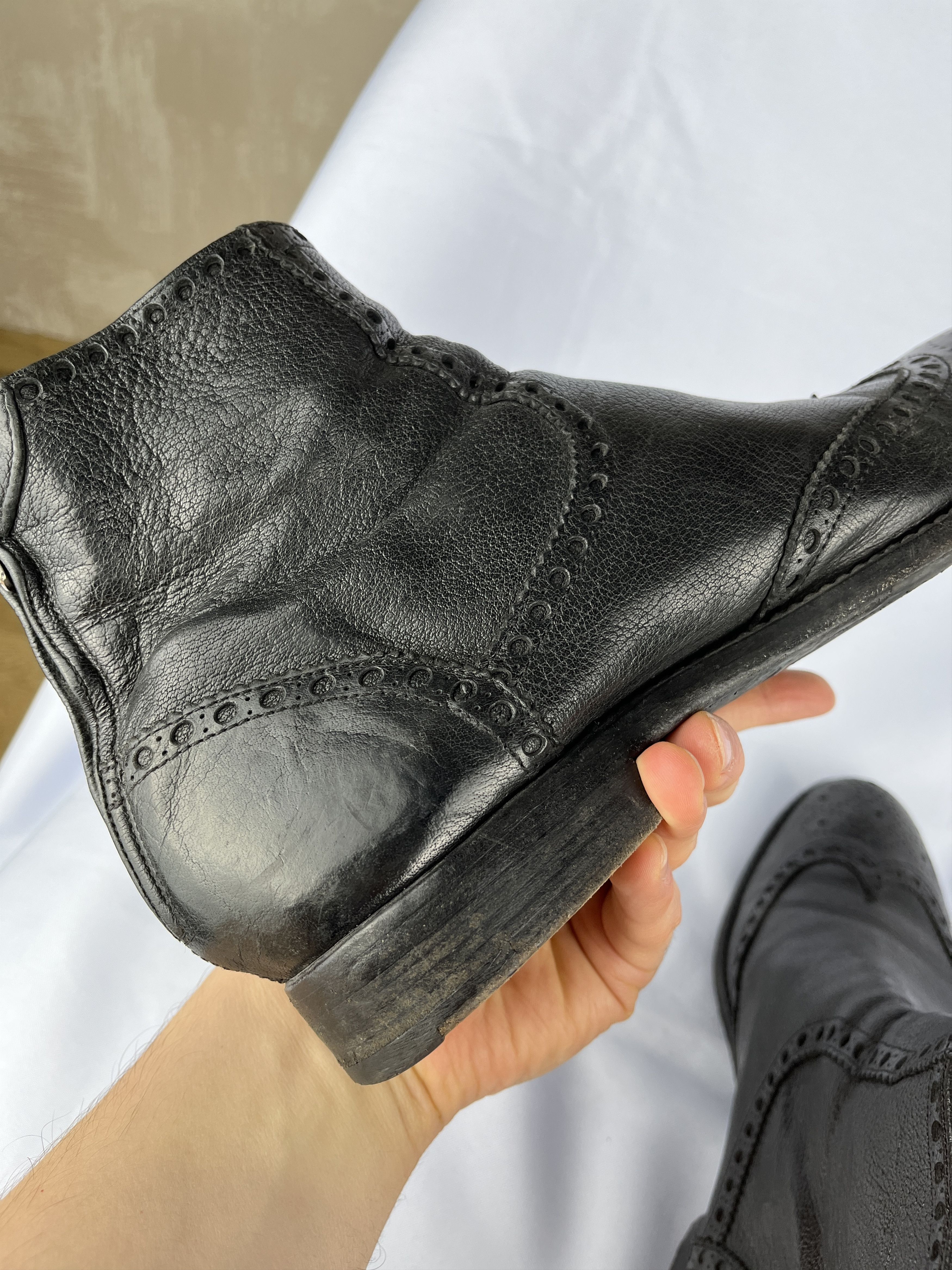 Alberto Fasciani × Leather Alberto Fasciani Ankle Zip Leather Boots Size 39.5 UK 5.5 Size US 6.5 / EU 39-40 - 11 Thumbnail