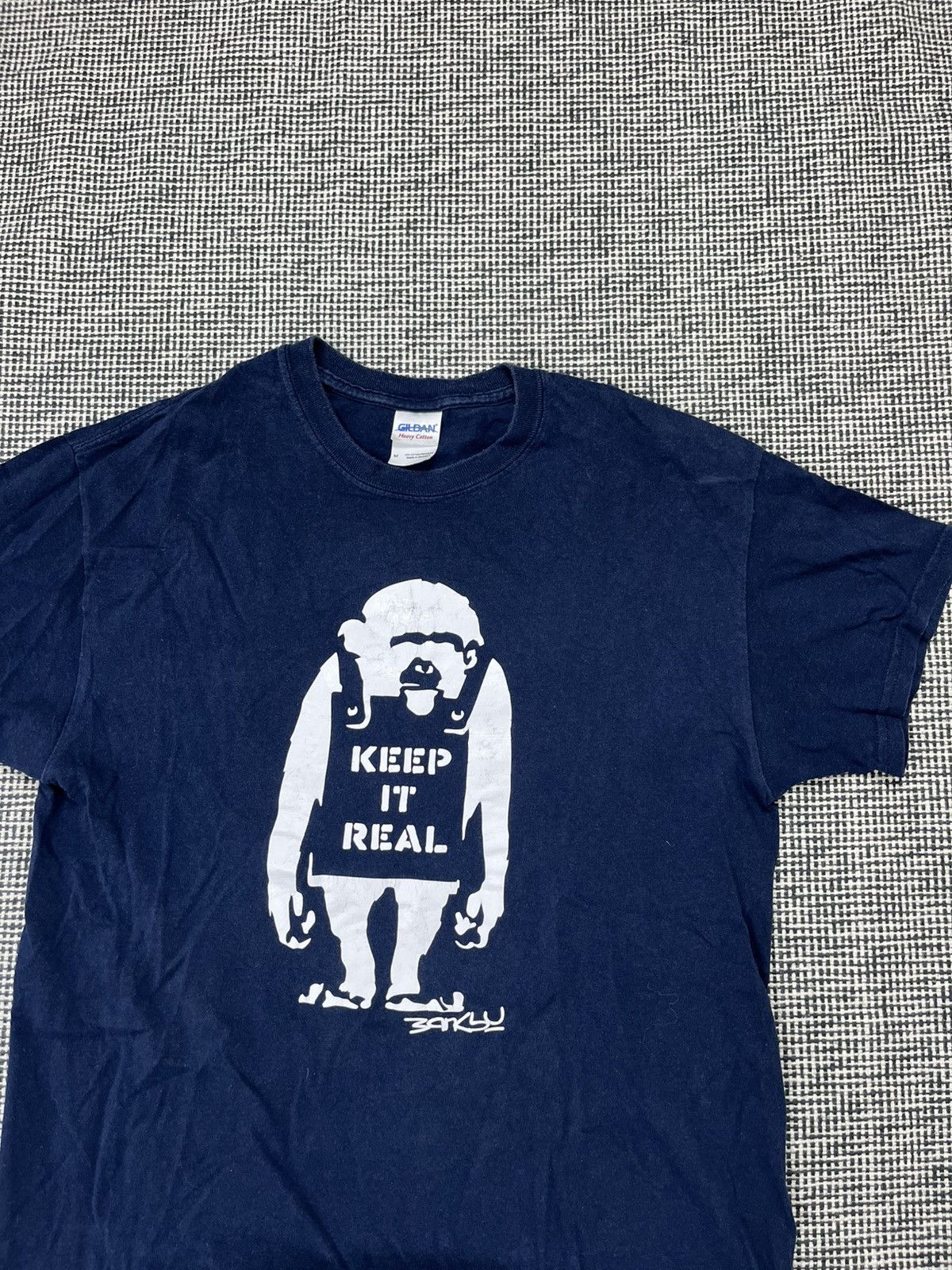 Vintage Banksy keep it real art tee vintage y2k Size US M / EU 48-50 / 2 - 2 Thumbnail