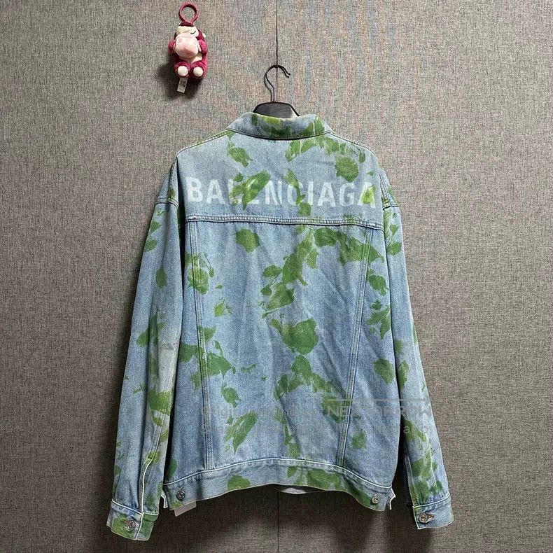 Balenciaga Balenciaga Color block print denim jacket Size XXS / US 00 / IT 34 - 2 Thumbnail