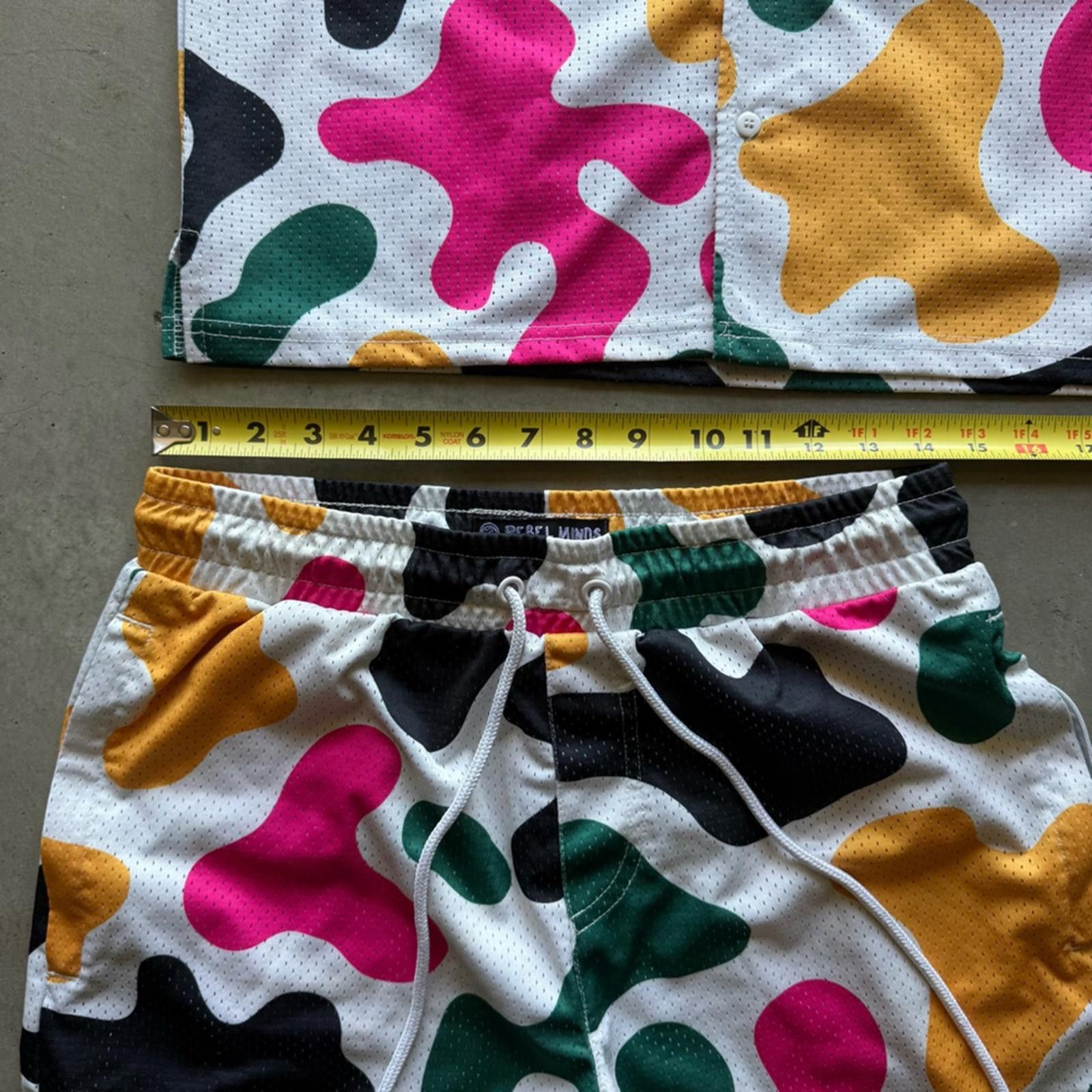 Other Rebel Minds / Printed Shirt Shorts Set / ivory multi Size US M / EU 48-50 / 2 - 7 Thumbnail