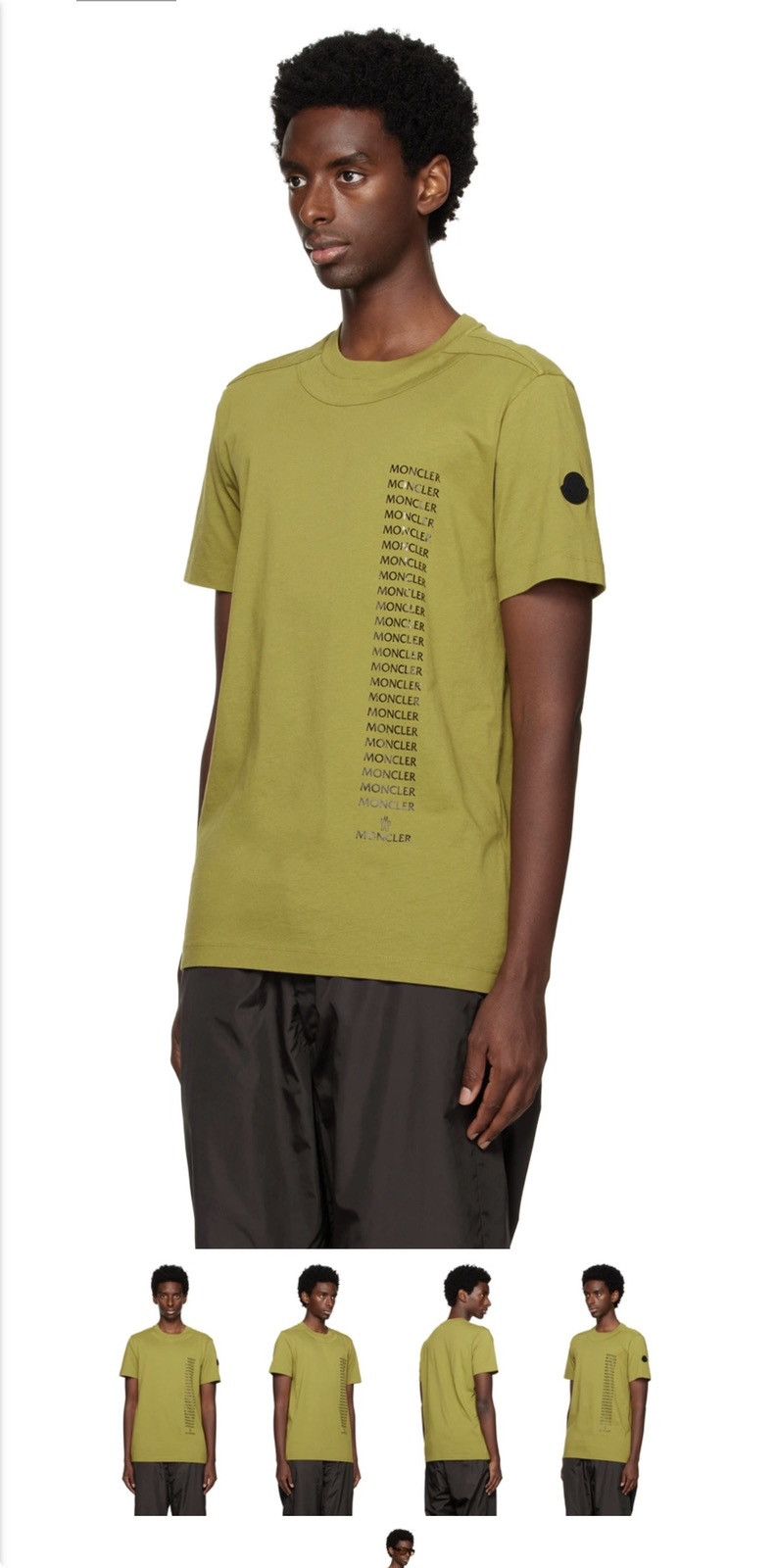 Moncler Moncler Green Paneled Tshirt Size US M / EU 48-50 / 2 - 2 Thumbnail