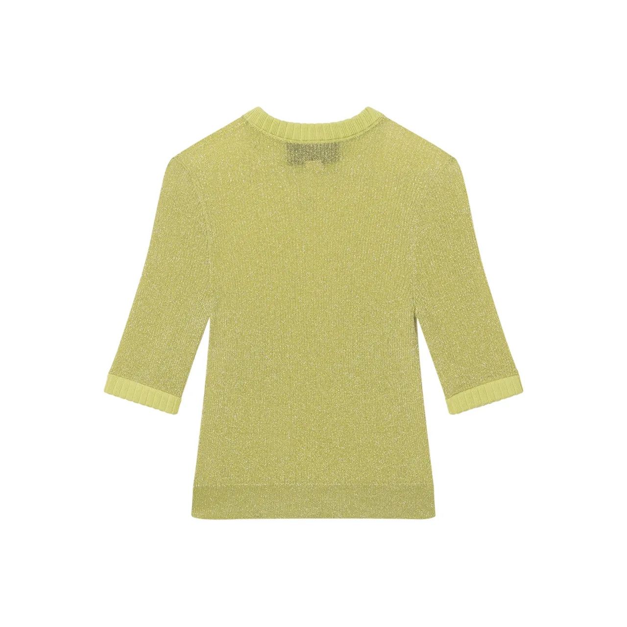 Gucci o1la5ras0526 Lamé Knit Top With Interlocking G in Green Size M / US 6-8 / IT 42-44 - 2 Thumbnail