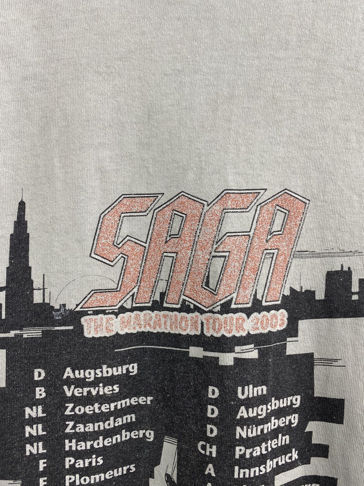 Microsoft 🇺🇸 Vintage 2003 Saga The Marathon Tour Rock Band t-shirt rare Size US L / EU 52-54 / 3 - 8 Thumbnail