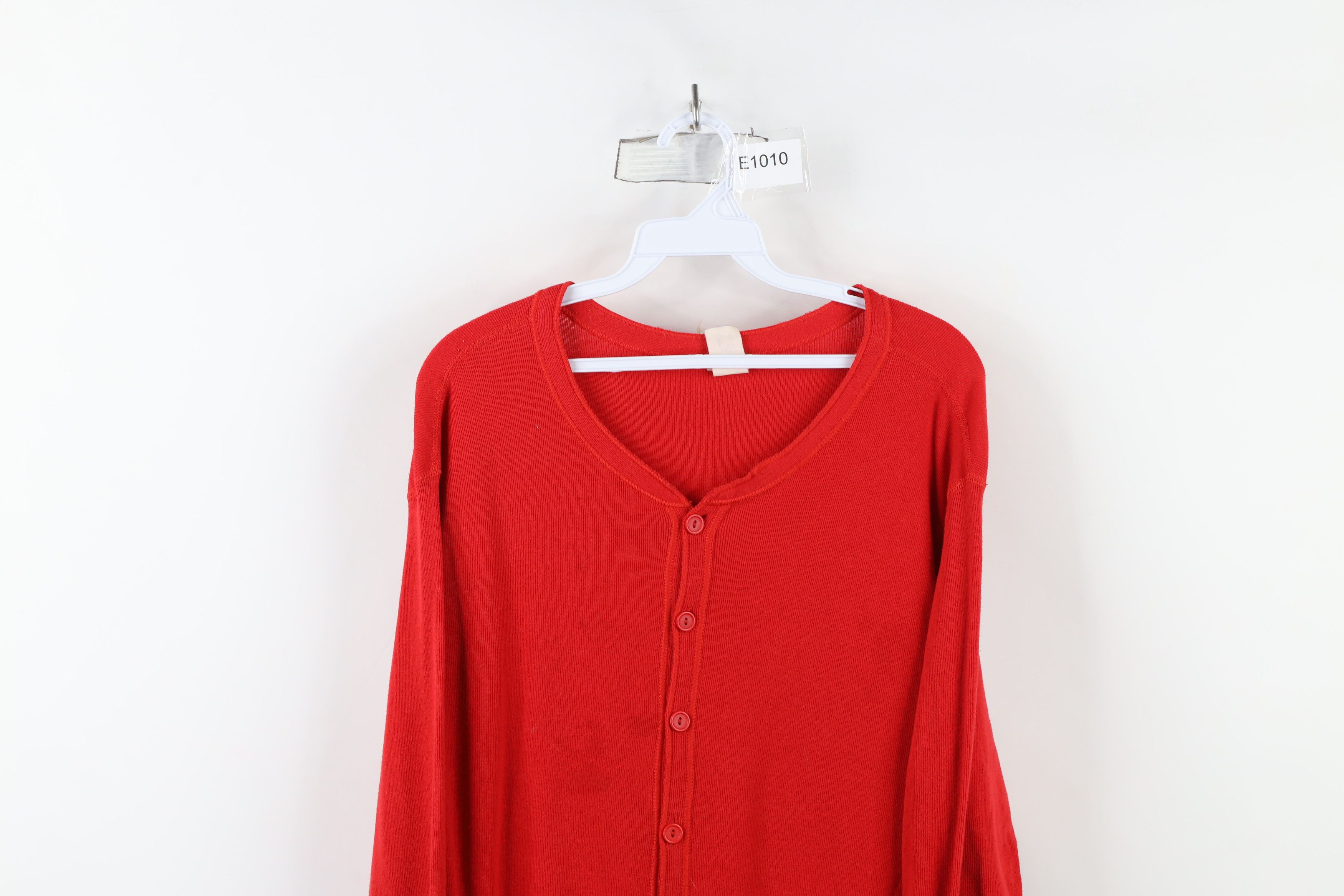 Vintage Vintage 90s Streetwear Distressed Ribbed Knit Union Suit Size US L / EU 52-54 / 3 - 2 Thumbnail