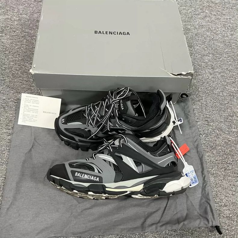 Balenciaga Balenciaga Track Black Gray Sneakers Size US 8 / EU 41 - 2 Thumbnail