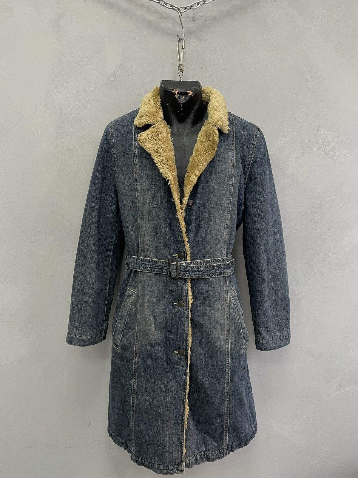 Hysteric Glamour Rare denim fur coat diesel style avant garde y2k Size US M / EU 48-50 / 2 - 2 Thumbnail