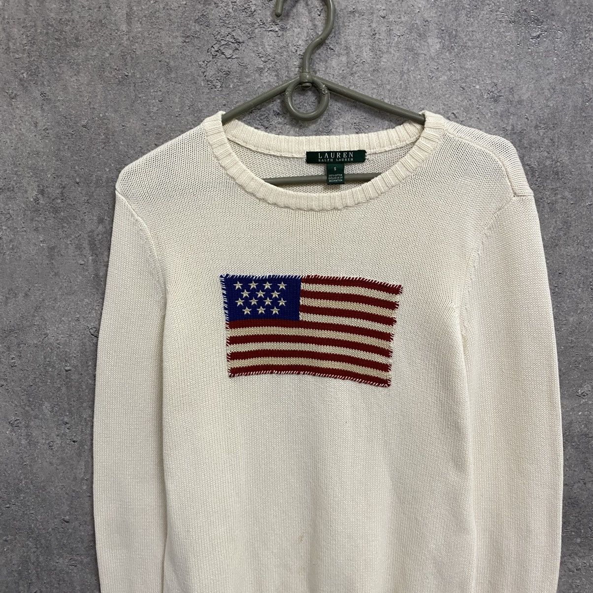 Polo Ralph Lauren Vintage Polo Ralph Lauren USA Flag Knitted Sweater RRL Size US S / EU 44-46 / 1 - 4 Thumbnail