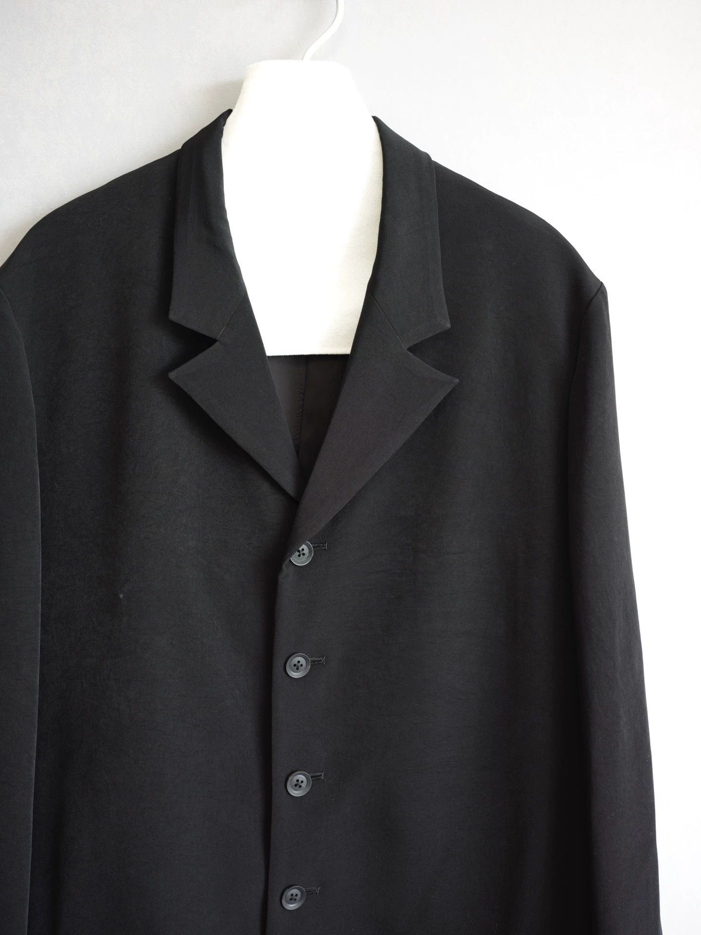 Yohji Yamamoto Yohji Yamamoto 24SS Triacetate 6B Black Jacket Size US L / EU 52-54 / 3 - 6 Thumbnail