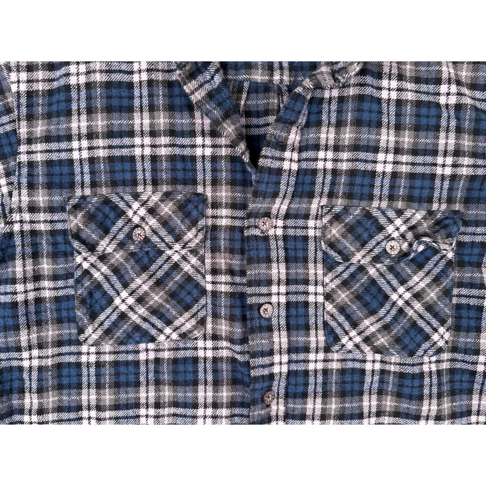 Vintage Moose Creek Shirt Men Large Blue Plaid Button-Up 100% Cotton Flannel Pocketed Casual Workwear Mens Size US L / EU 52-54 / 3 - 6 Thumbnail