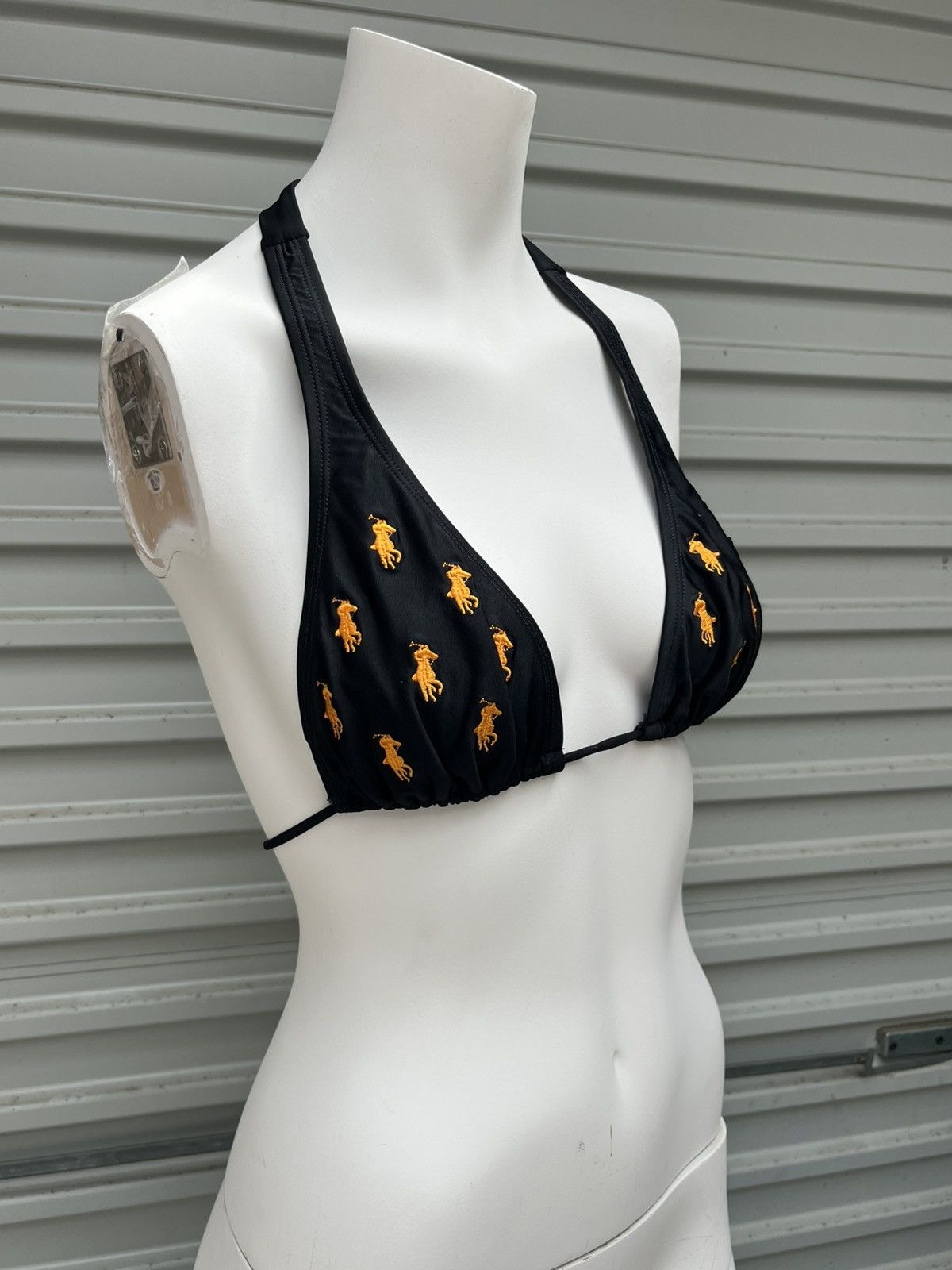Polo Ralph Lauren POLO RALPH LAUREN BLACK BIKINI TOP Size ONE SIZE - 7 Thumbnail