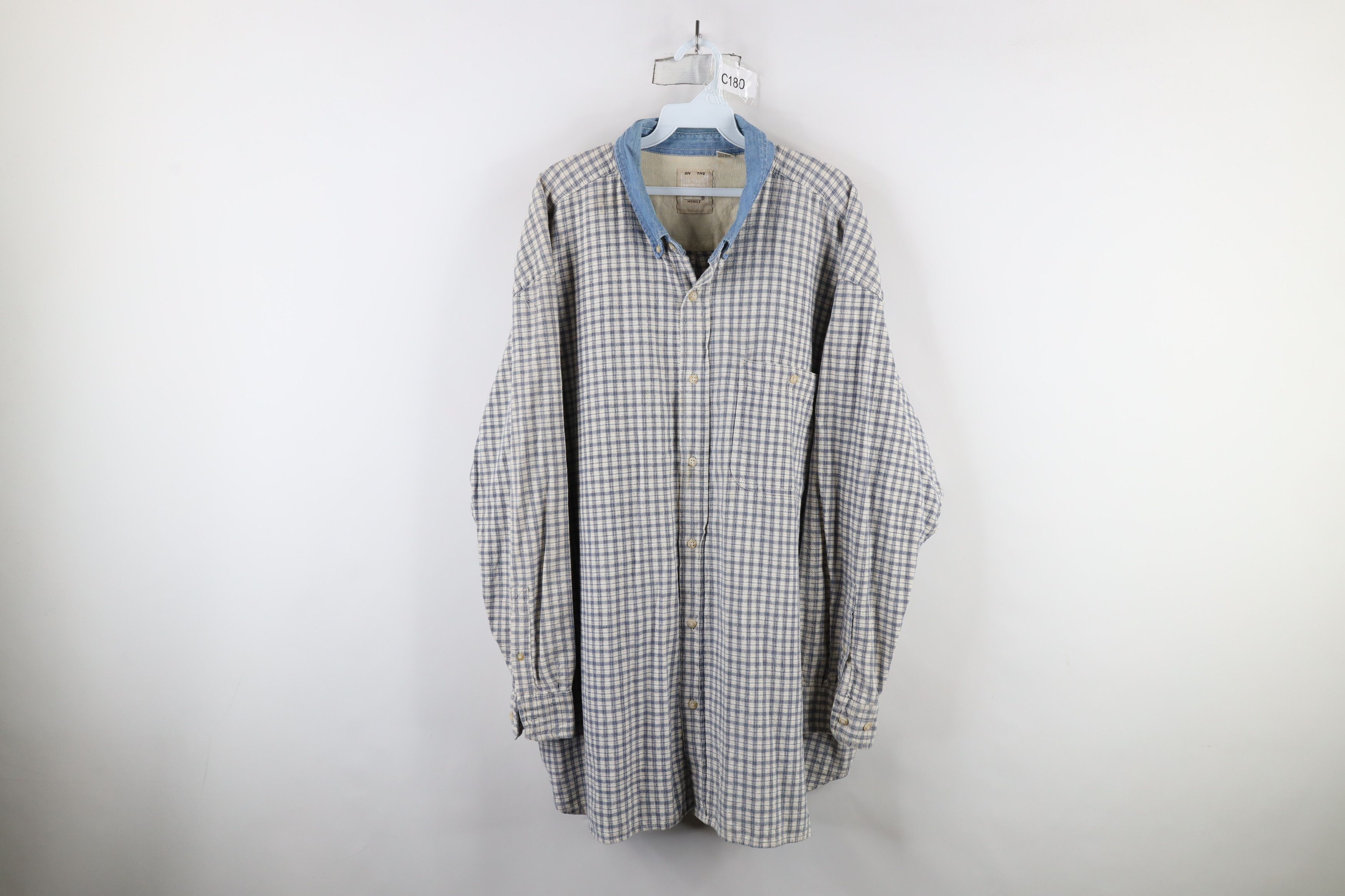 Vintage Vintage 90s Streetwear Blend Denim Collar Button Down Shirt Size US XXL / EU 58 / 5 - 1 Thumbnail