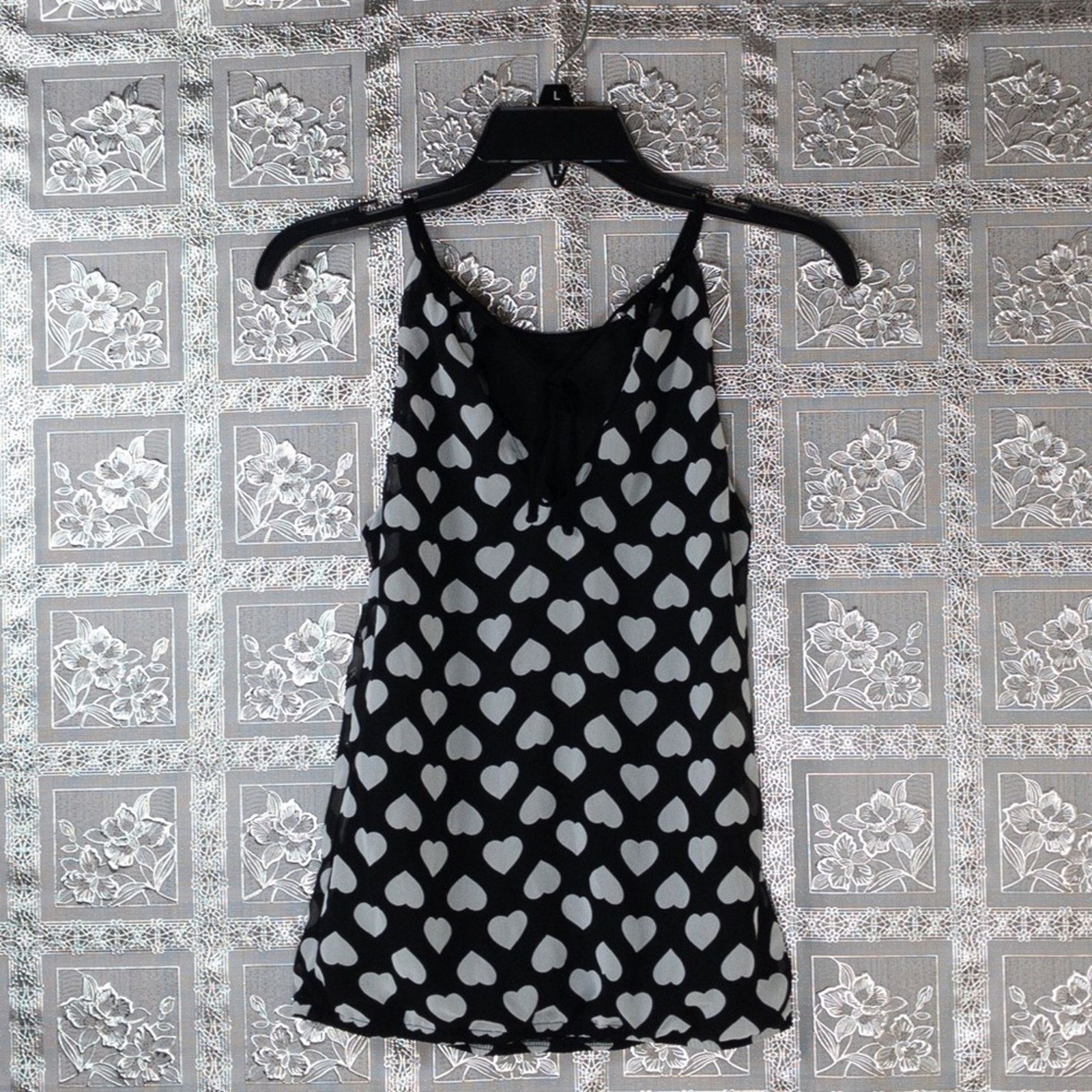 Express Express Heart Print Tie Back Blouse Halter Top Size XS / US 0-2 / IT 36-38 - 6 Thumbnail