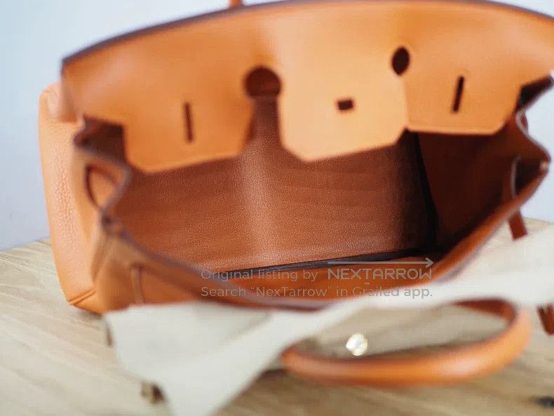 Hermes Hermes Orange gold button frame O engraving Size ONE SIZE - 6 Thumbnail