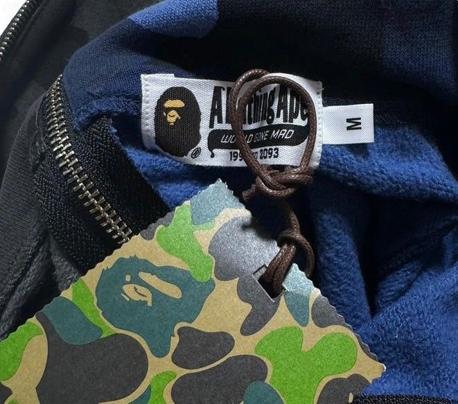 Bape BAPE Black & Navy Camo Full zip hoodie Size US M / EU 48-50 / 2 - 9 Thumbnail