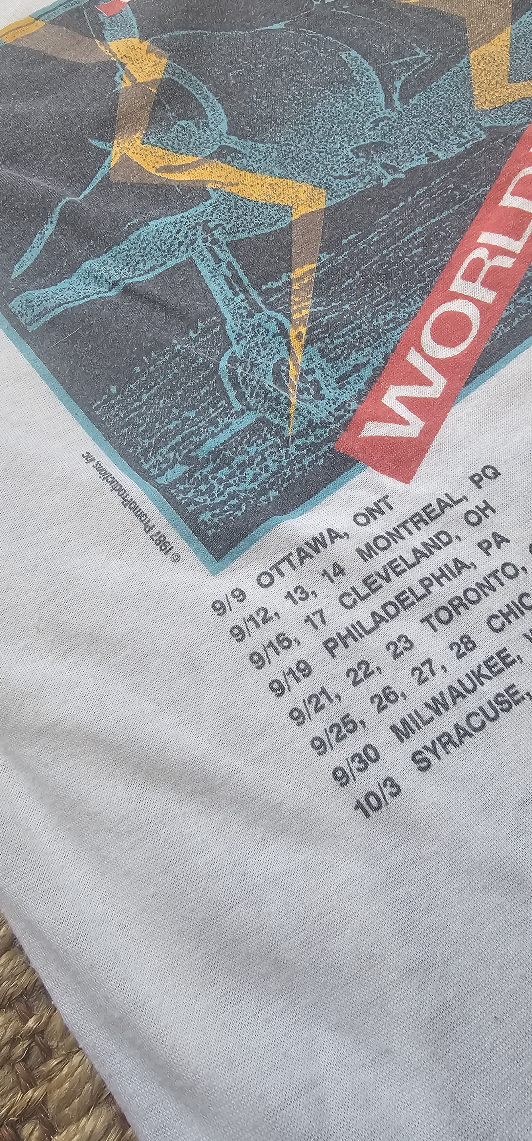 Band Tees × Vintage Original Vintage 1987 PINK FLOYD World Tour Concert T-Shirt Size US L / EU 52-54 / 3 - 6 Thumbnail