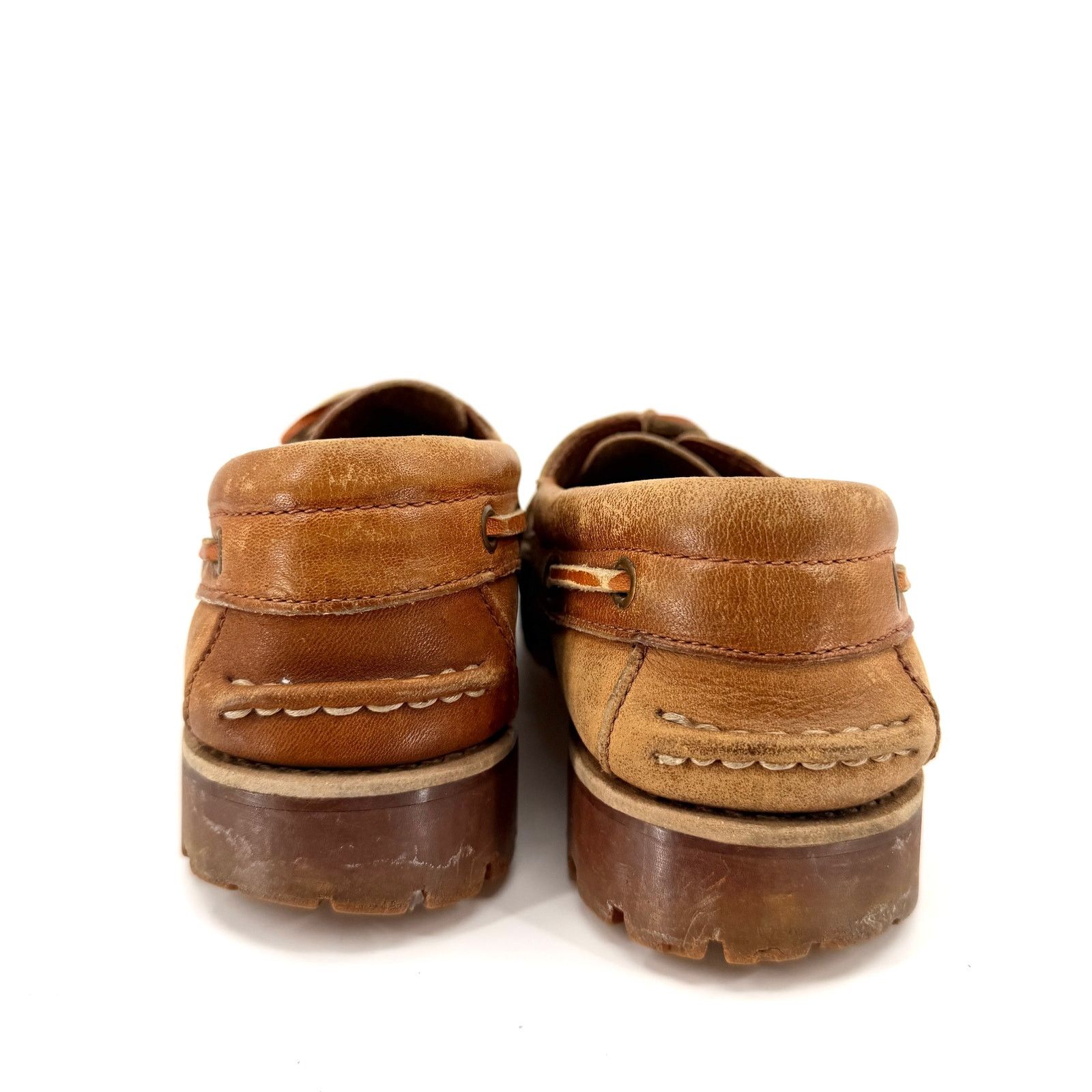 Vintage 90s Backroads Tan 100% Genuine Leather Lug Sole Loafers Size US 9 / EU 42 - 6 Thumbnail