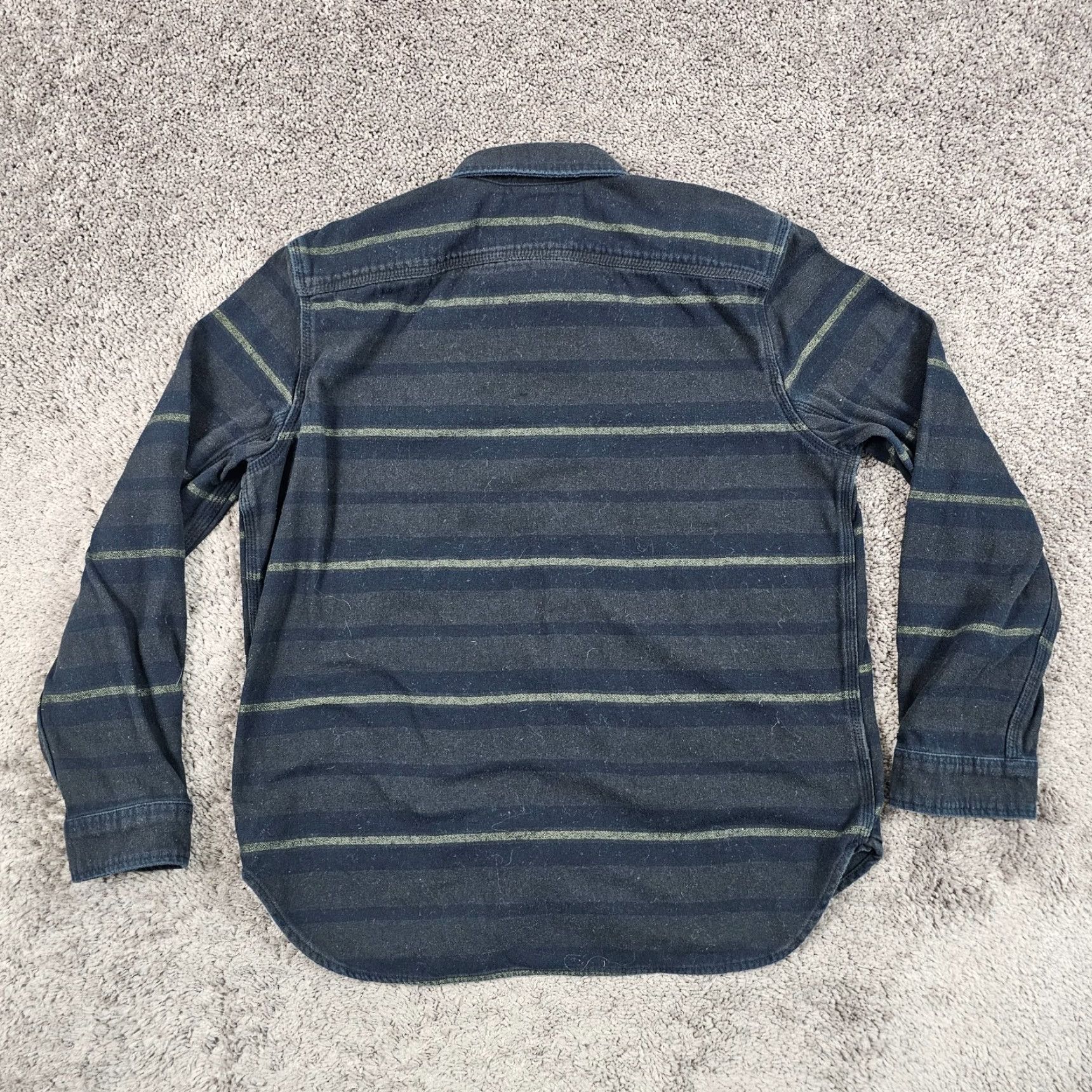 Gap VINTAGE Gap Men's Long Sleeve Casual Shirt XL Blue Stripe Heavyweight Cotton Western Theme Size US XL / EU 56 / 4 - 6 Thumbnail