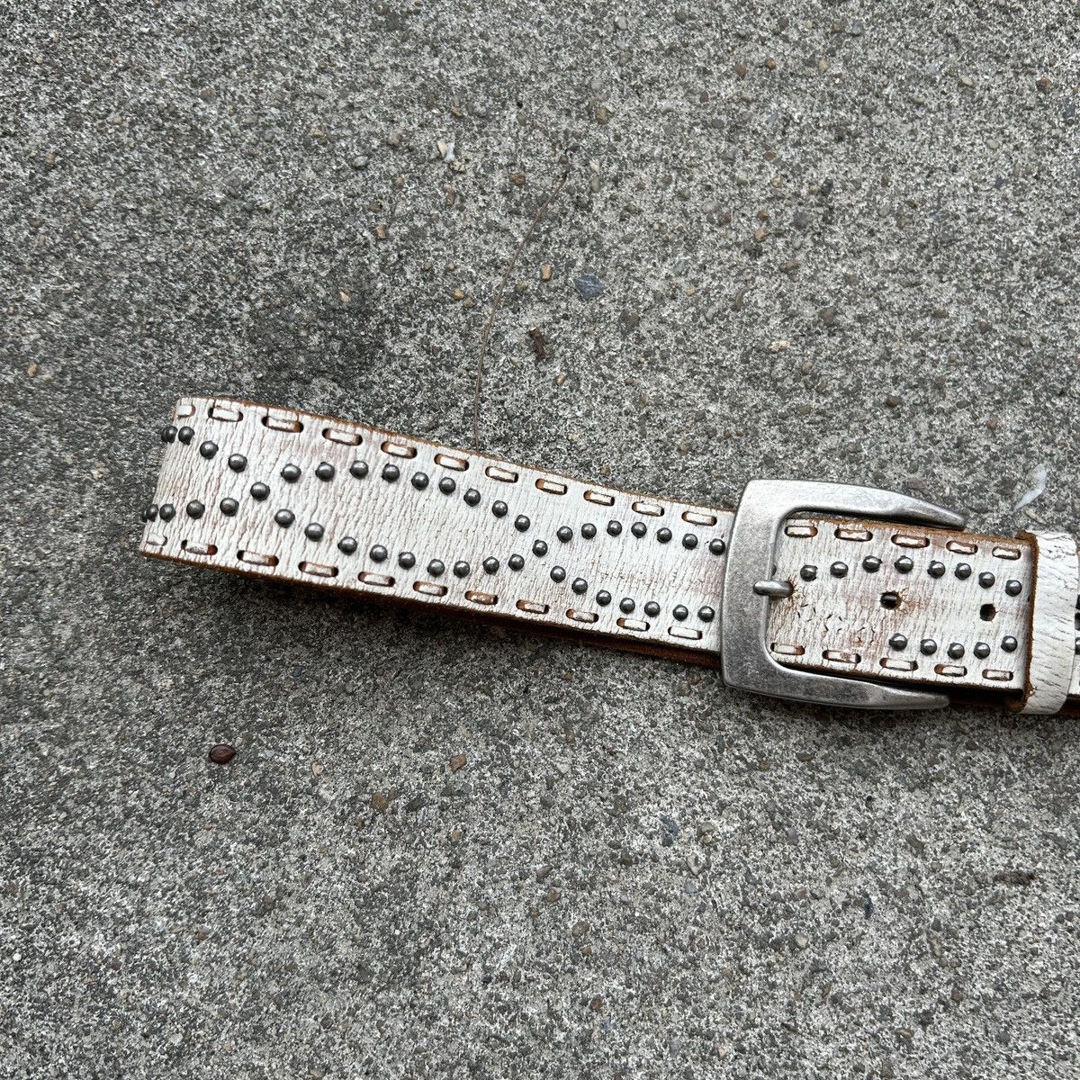 Vintage Vintage studded leather belt (K-a-p-i-t-a-l Style) Size ONE SIZE - 2 Thumbnail