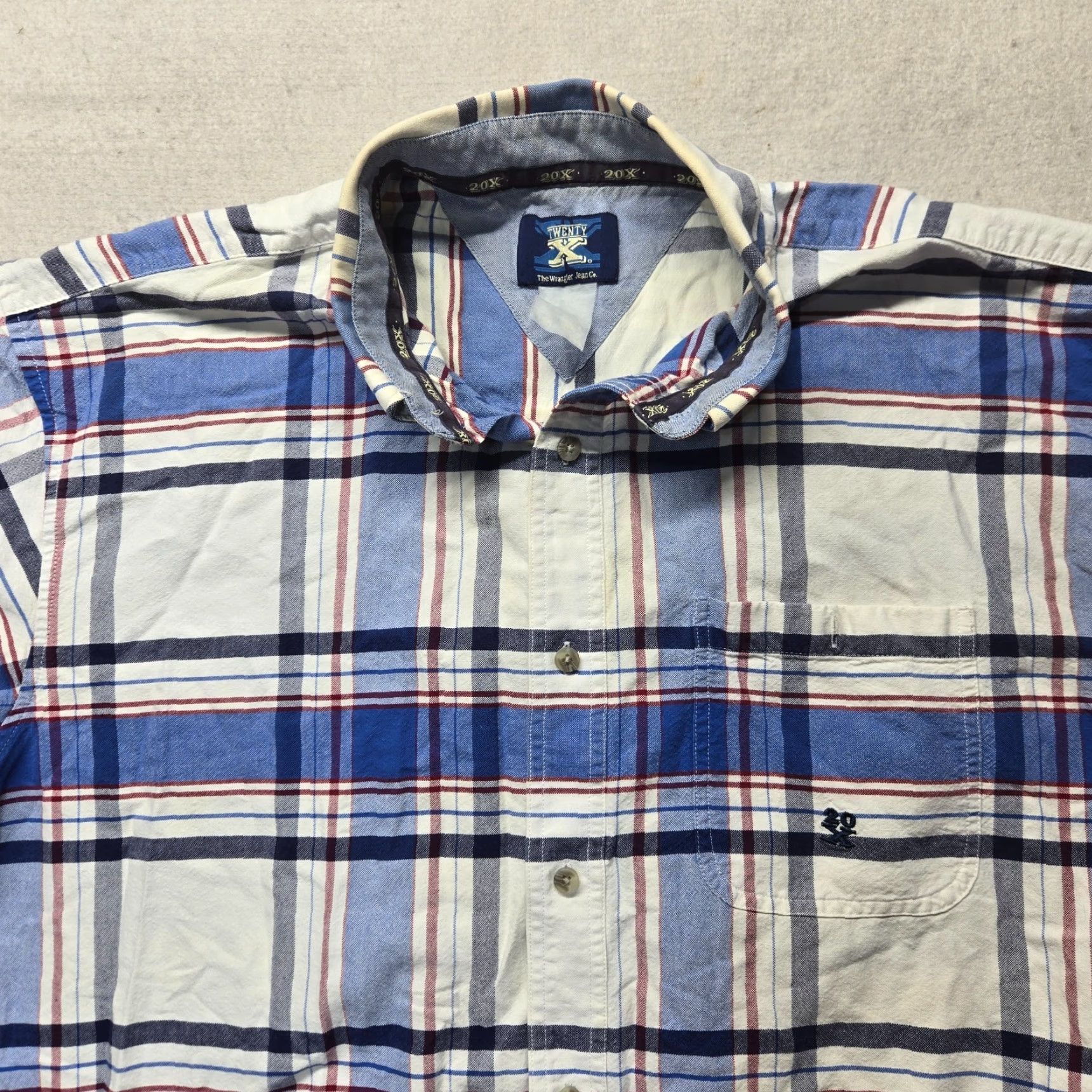 Wrangler Wrangler Shirt Western Plaid Multicolor Short Sleeve Button-Up Adult Mens 2XL XXL Size US XXL / EU 58 / 5 - 2 Thumbnail