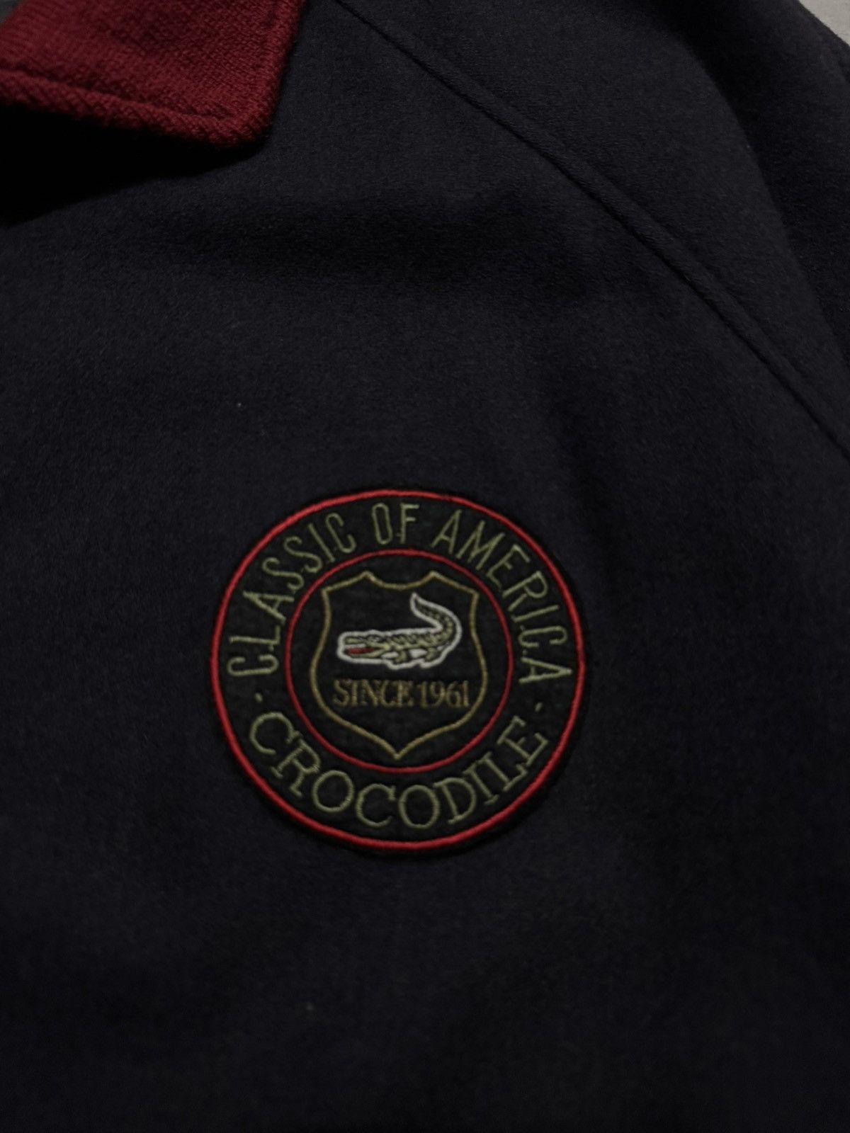Japanese Brand VINTAGE 1990s CROCODILE NAVY BLUE VARSITY WOOL JACKET Size US L / EU 52-54 / 3 - 7 Thumbnail
