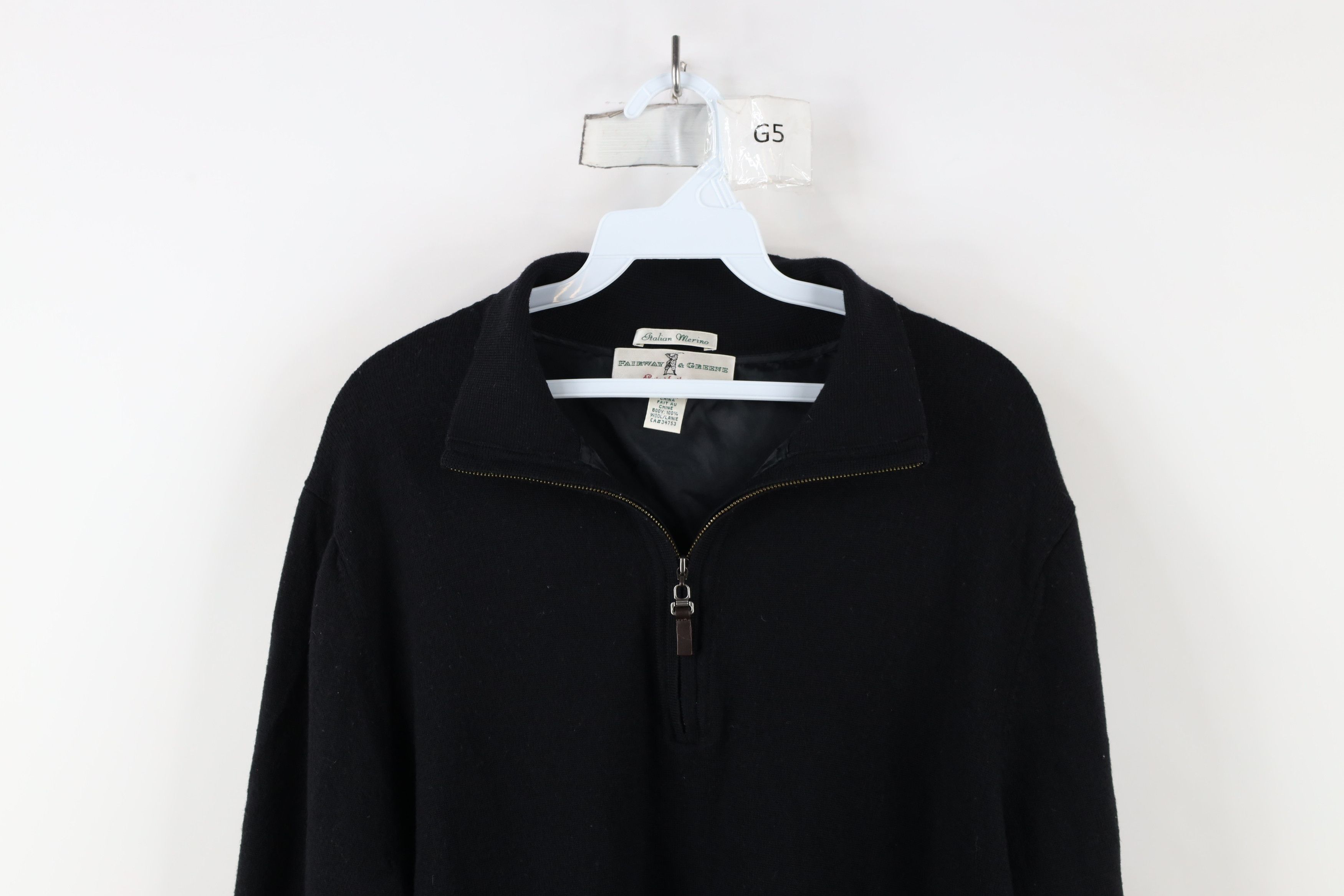 Vintage Vintage 90s Merino Wool Knit Half Zip Sweater Jacket Swacket Size US S / EU 44-46 / 1 - 2 Thumbnail