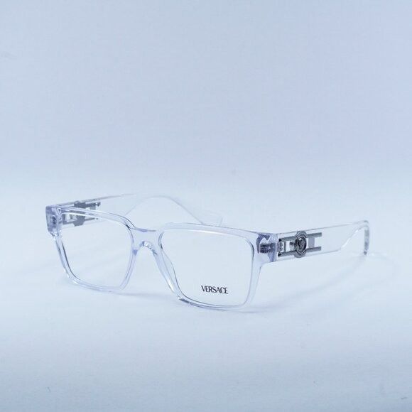 image of New Versace Ve3346 148 55Mm Crystal Eyeglasses in White, Men's