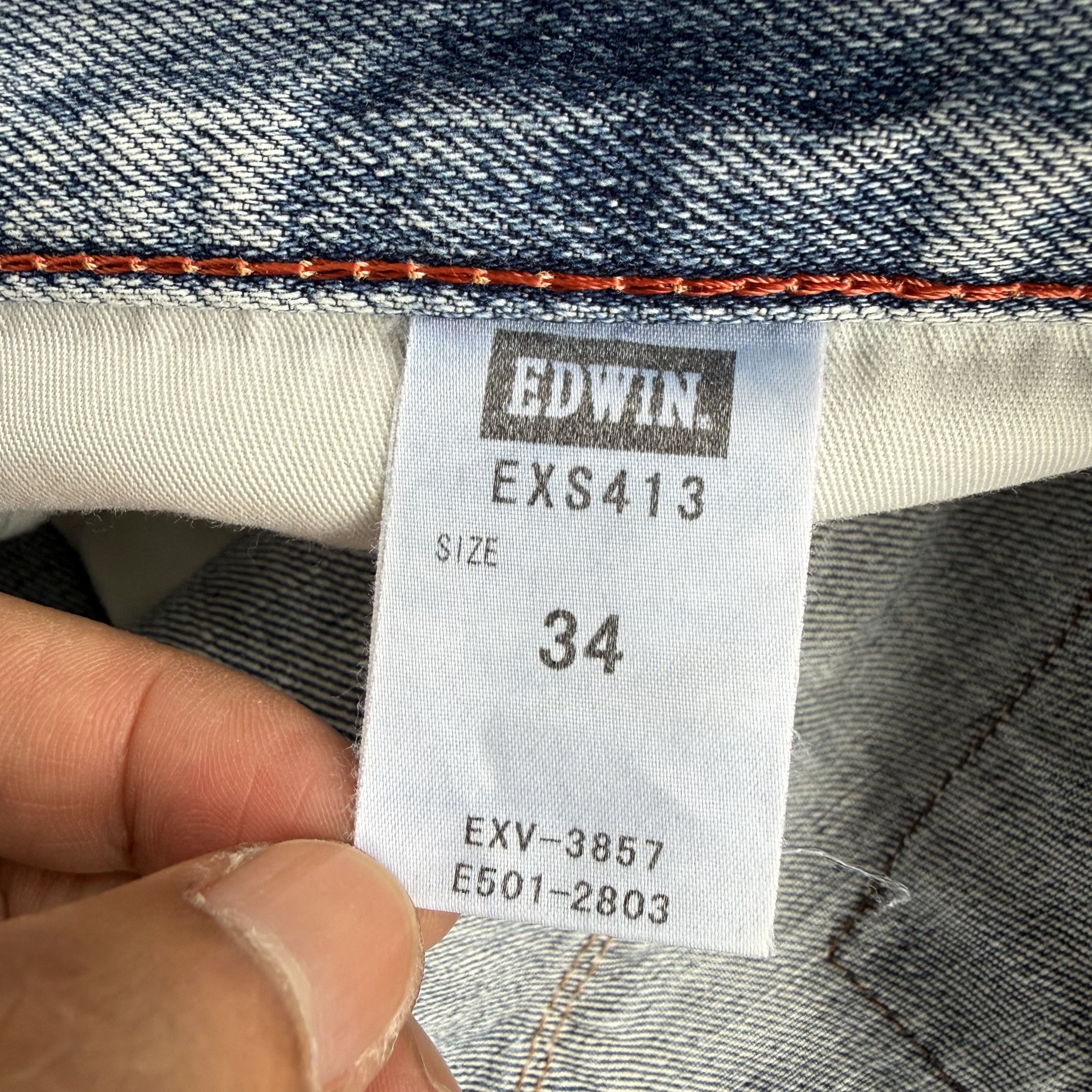 Edwin W36 Vintage Edwin Faded Mud wash Denim Jean Pants Size US 36 / EU 52 - 11 Thumbnail