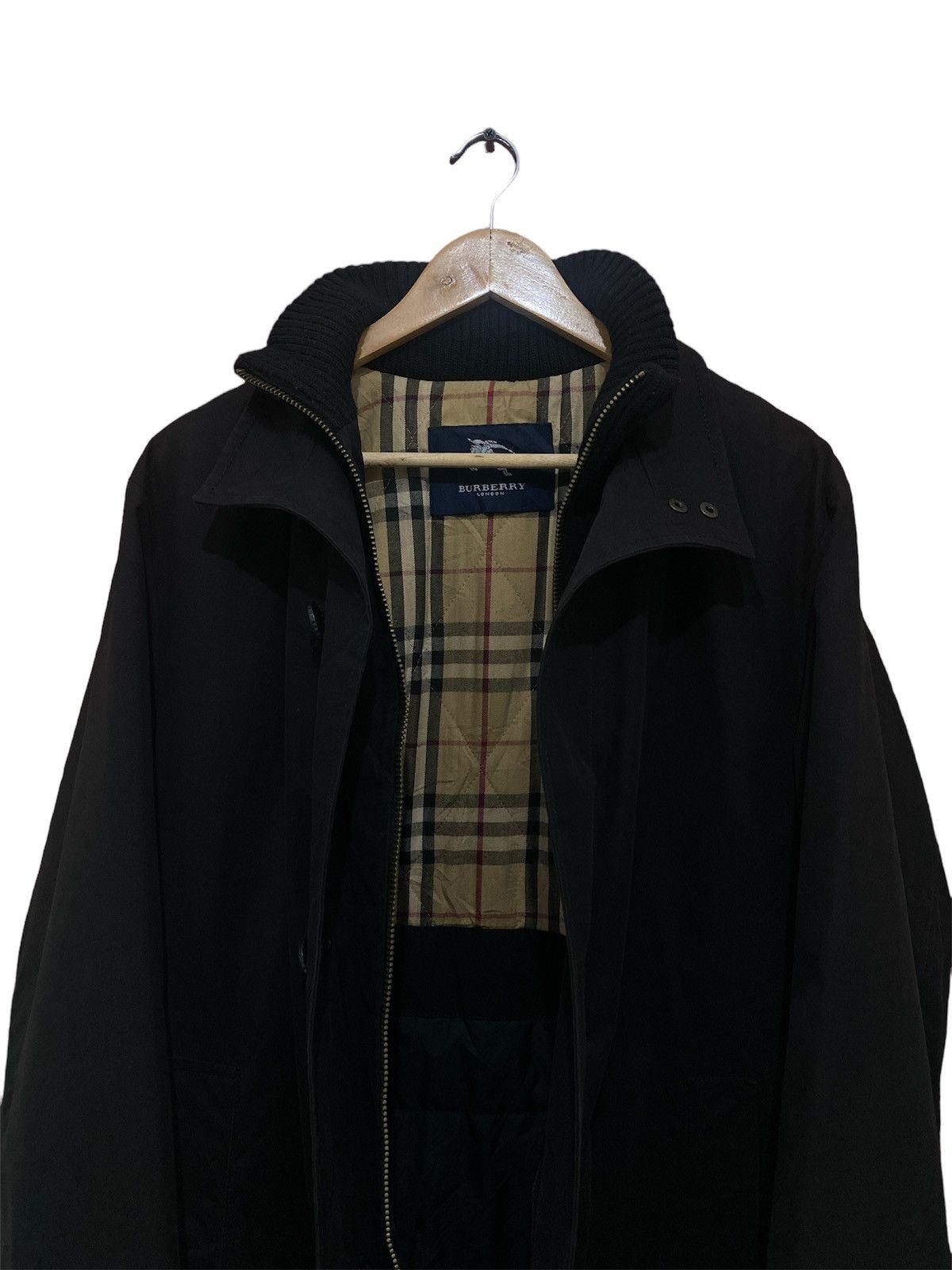 Burberry Vintage Burberry Black Double Collar Nova Check Jacket Size US M / EU 48-50 / 2 - 5 Thumbnail