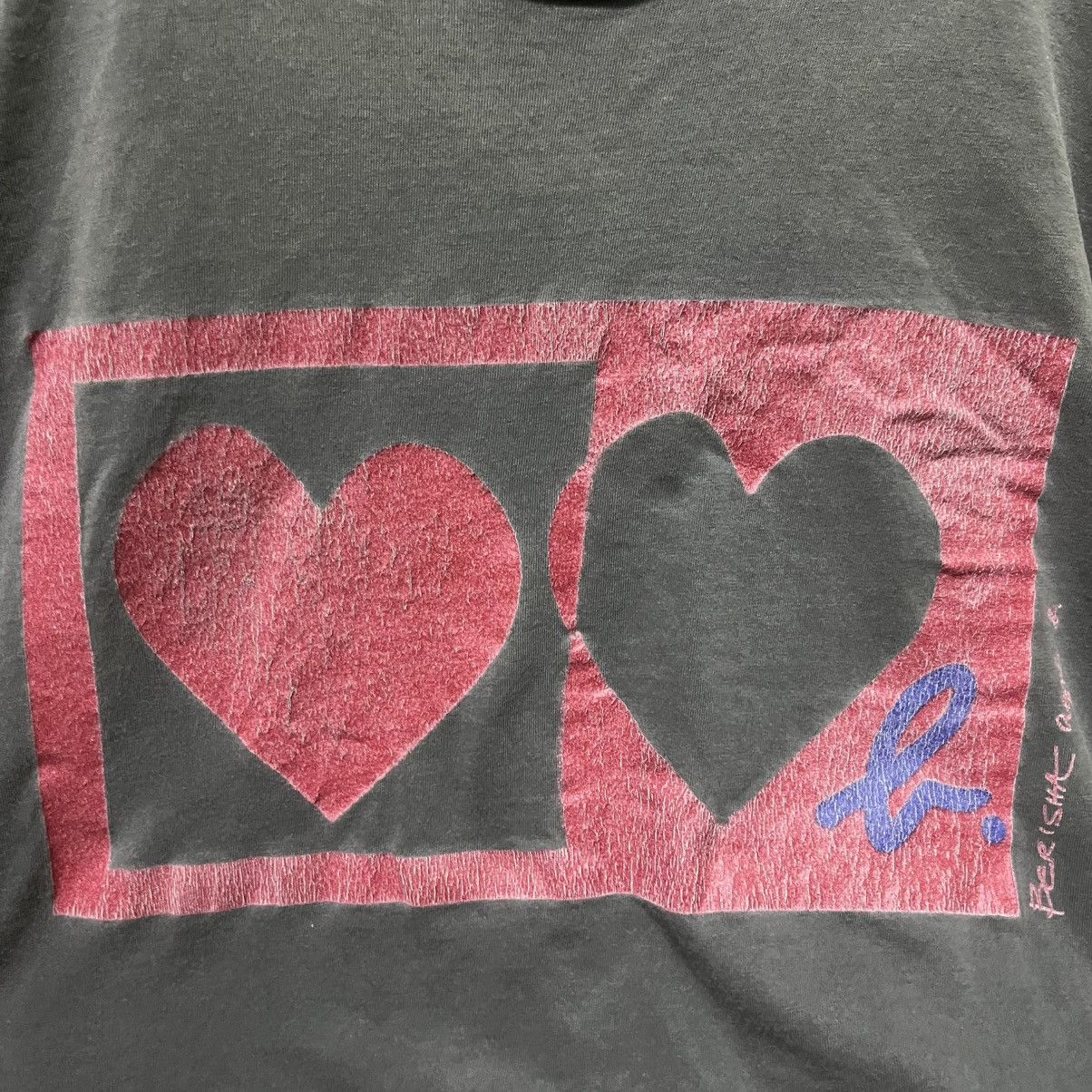 agnes b. Rare Distressed Vintage80s/90s Agnes B. Love Graphic Tees Size US XS / EU 42 / 0 - 5 Thumbnail