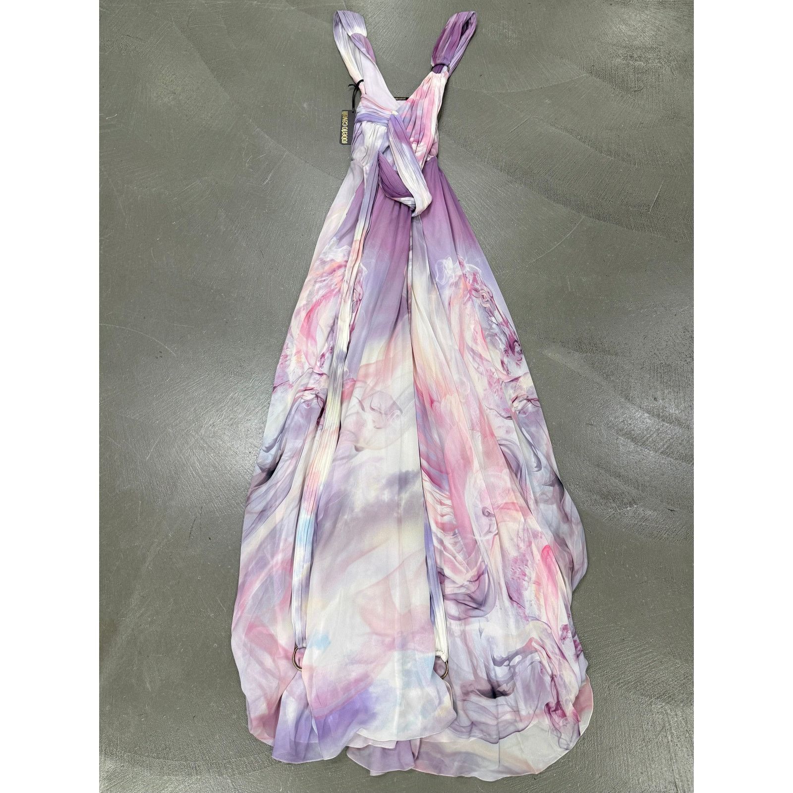 Roberto Cavalli 2010s Roberto Cavalli marble print maxi dress Size M / US 6-8 / IT 42-44 - 1 Thumbnail