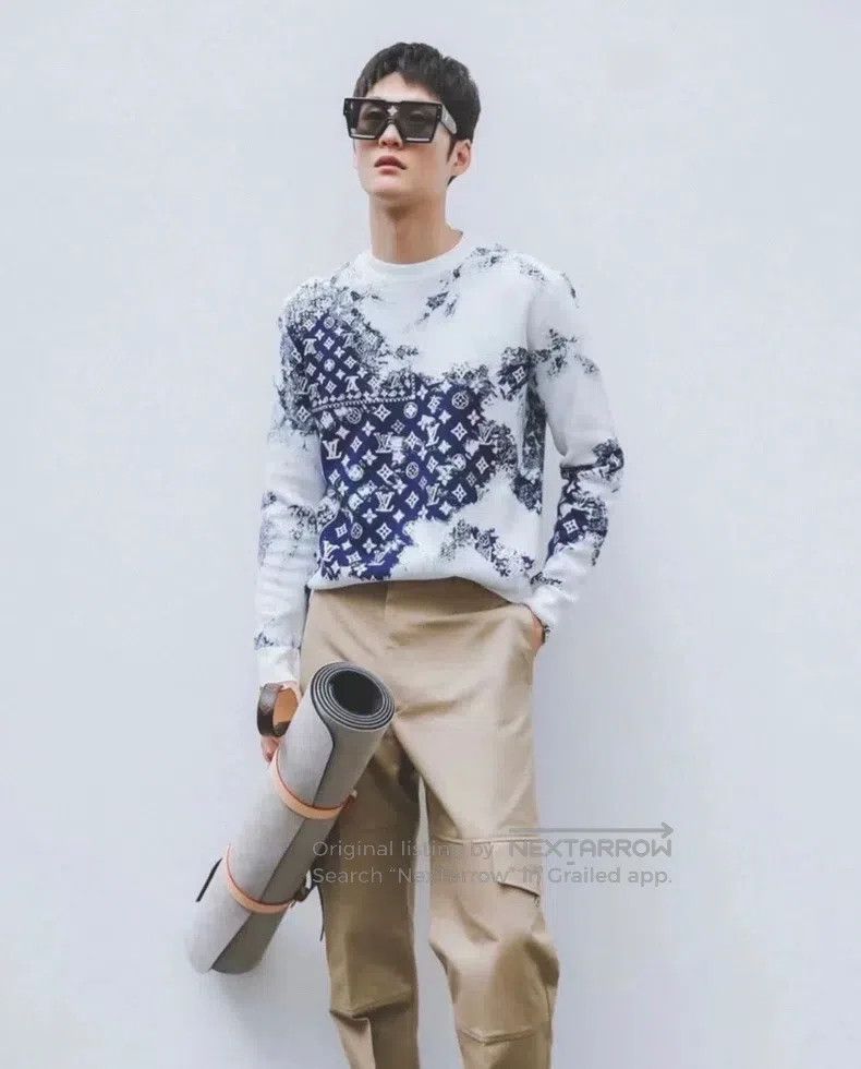 Louis Vuitton Louis Vuitton Tie-dyed Logo cashew Jersey sweater Size US L / EU 52-54 / 3 - 7 Thumbnail