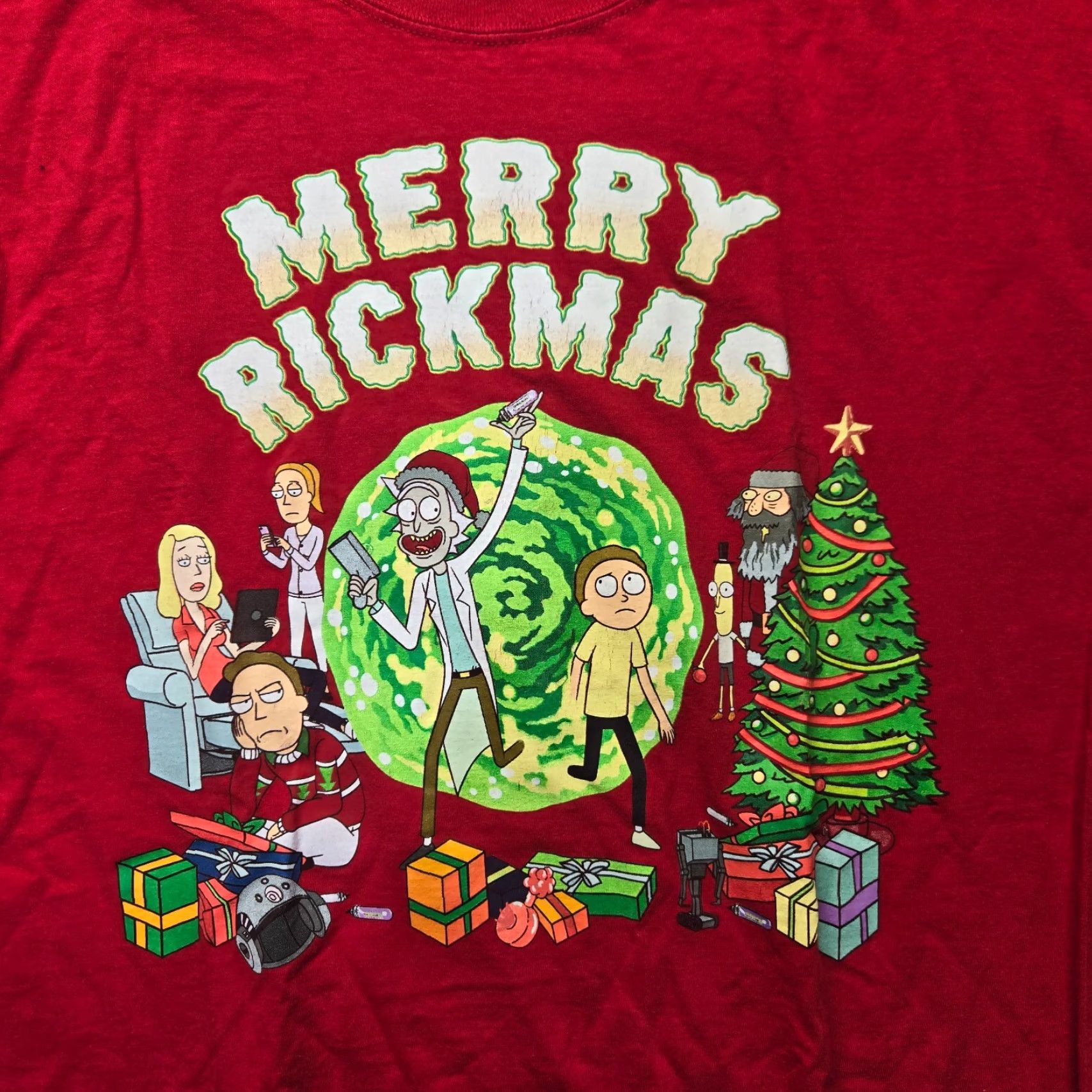Ripple Junction Merry Rickmas Rick & Morty Christmas Holiday 2019 Adult Swim T-Shirt Size Large Size US L / EU 52-54 / 3 - 2 Thumbnail