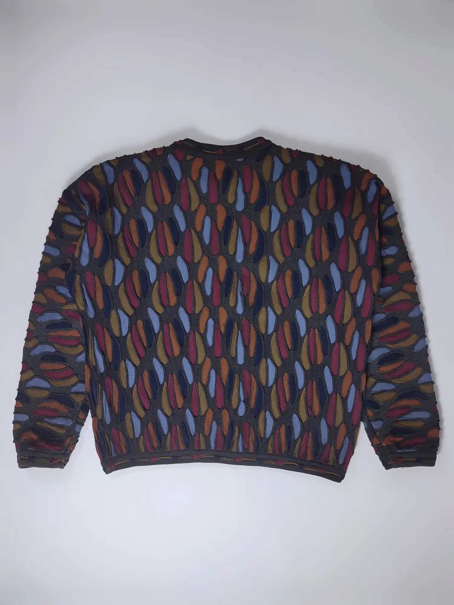 Coogi × Tundra Canada × Vintage Vintage 90’s Tundra Knit Rainbow boxy distressed Sweater Size US M / EU 48-50 / 2 - 7 Thumbnail