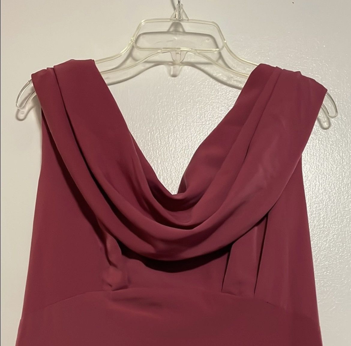 Other Red Cowl Neck Maxi Dress Size M / US 6-8 / IT 42-44 - 3 Thumbnail