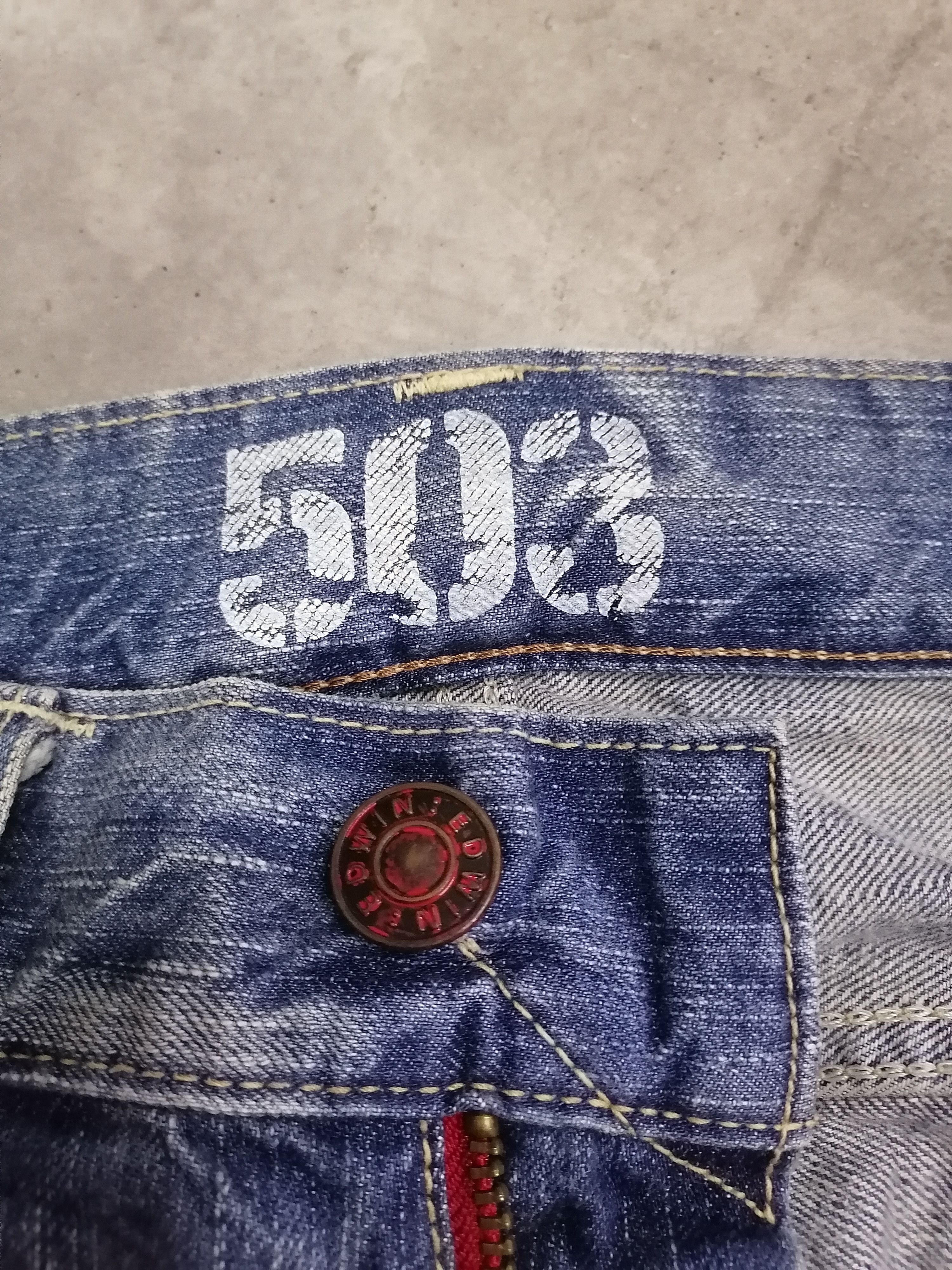 14th Addiction × If Six Was Nine Edwin 503 Ripped Splattered Distressed Denim Pants Size US 34 / EU 50 - 7 Thumbnail