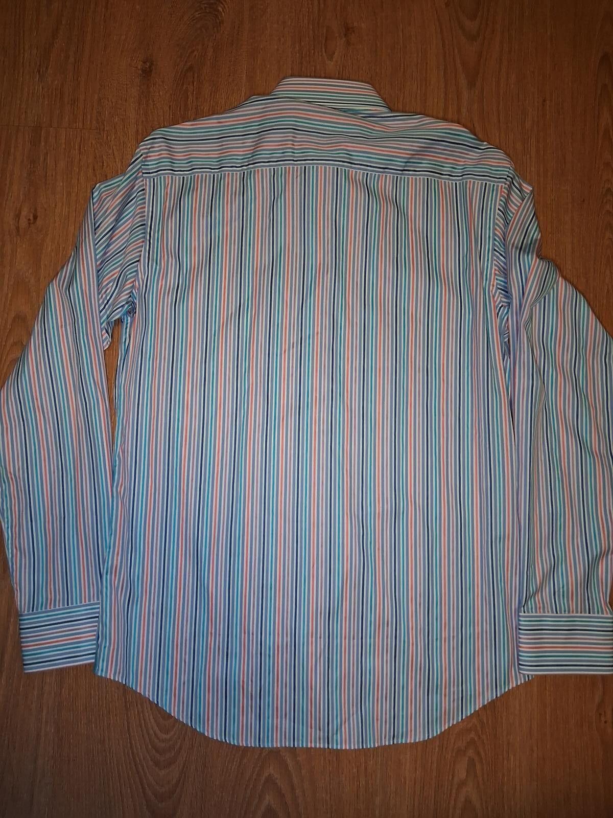 BUGATCHI NEW Bugatchi Uomo Dress Shirt 15-34/35 Small Multicolor Size US S / EU 44-46 / 1 - 8 Thumbnail