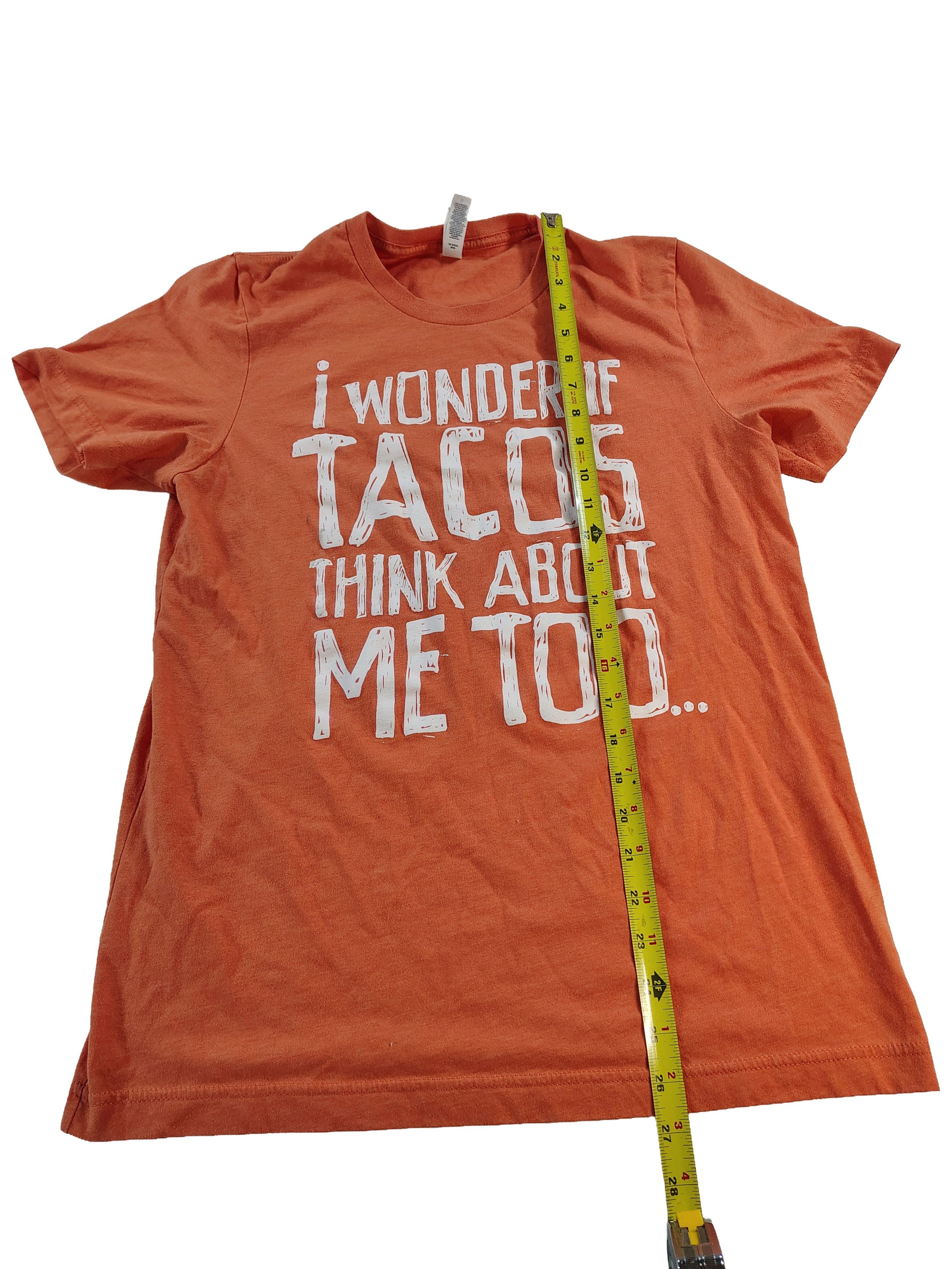 Other Men's "I Wonder If Tacos Think About Me" Graphic T-Shirt Size US M / EU 48-50 / 2 - 3 Thumbnail