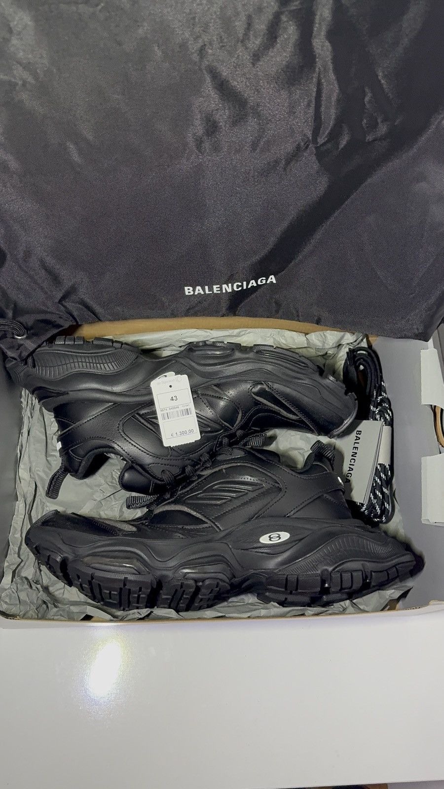 Balenciaga ⛔️Balenciaga leather cargo sneakers black Size US 10 / EU 43 - 9 Thumbnail