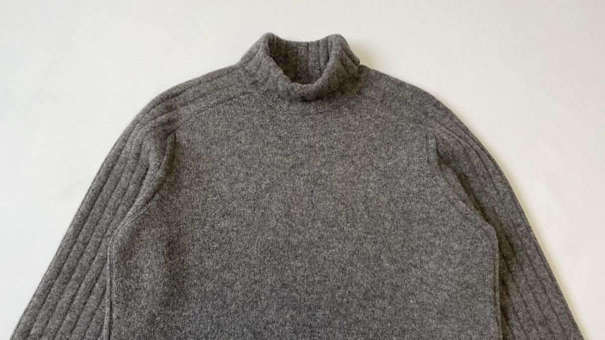 Dries Van Noten Boxy Fit Felted Gray Wool Sweater Size US M / EU 48-50 / 2 - 3 Thumbnail