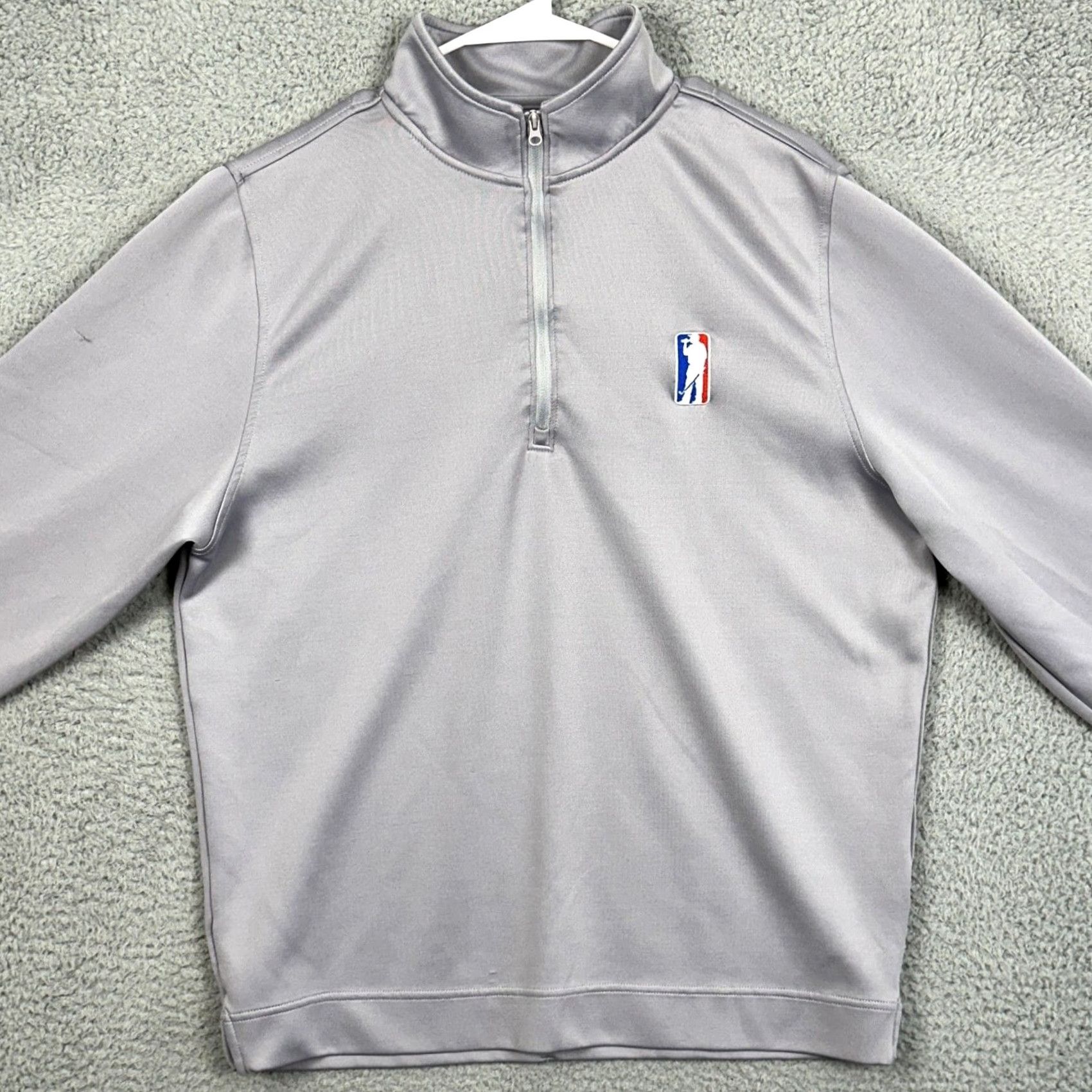 Vintage US Suck At Golf Sweatshirt Mens M Quarter Zip Gray Mock Neck Pullover Comfort Moisture Wicking Breathable Stretch Logo Zipper Golf Sports Apparel Size US M / EU 48-50 / 2 - 3 Thumbnail