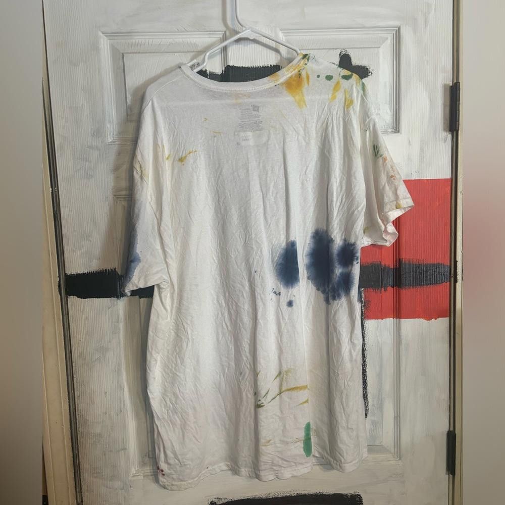 Designer Hand dyed tiedye graphic preowned tshirt 2xlarge Size US XXL / EU 58 / 5 - 2 Thumbnail